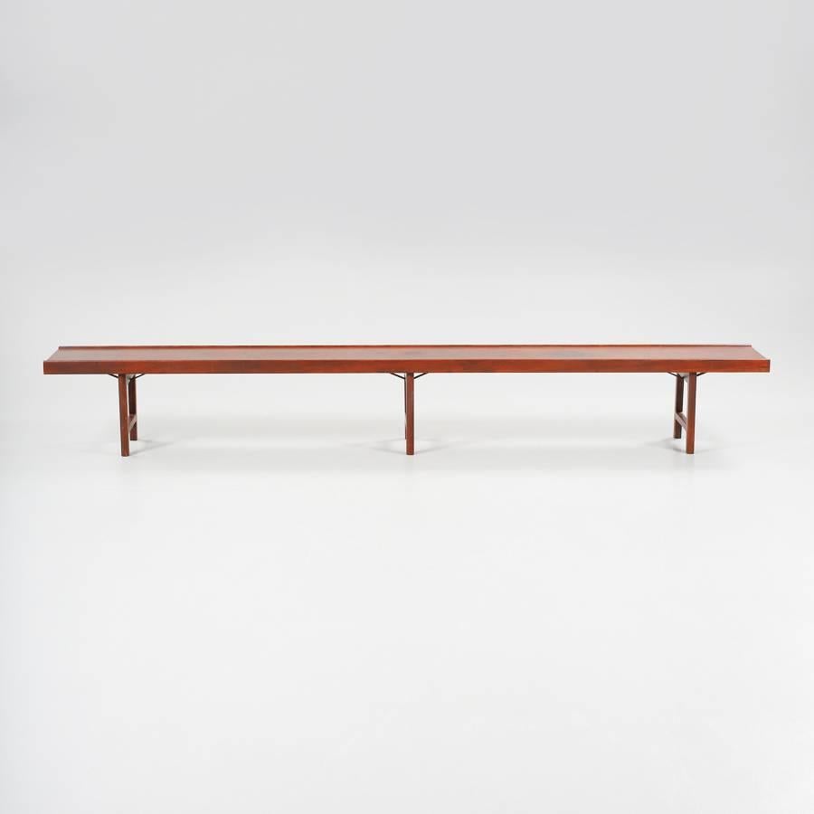 Torbjørn Afdal (1917-1999) was an important Norwegian designer who worked steadily for Bruksbo Tegnekontor. The Krobo bench was a very successful product and was produced in different sizes and wood essences. The bench is in excellent condition.

 