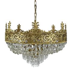 Italian Empire Style Crystal Chandelier Five-Light