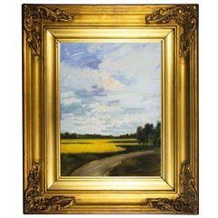 "Rape Field" Original Oil on Canvas Framed Contemporary Impressionism Landscape