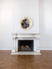 Bronze and Glass Wall-Mounted Moon Light