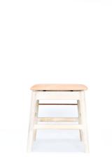 White Oak, Veg Tan and Copper Wood Low Stool