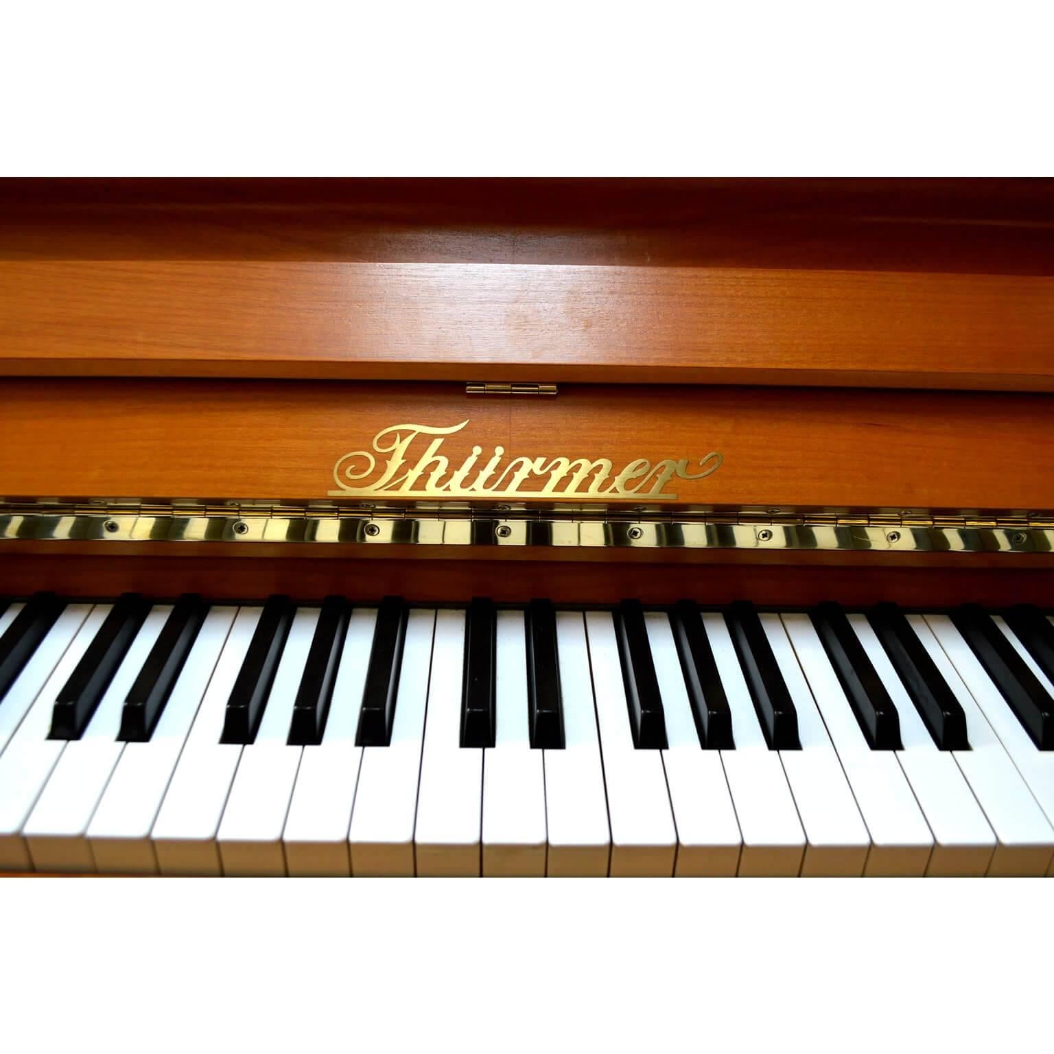 Modern Thurmer T120 Meissen Upright Piano with Inlaid Cabinet