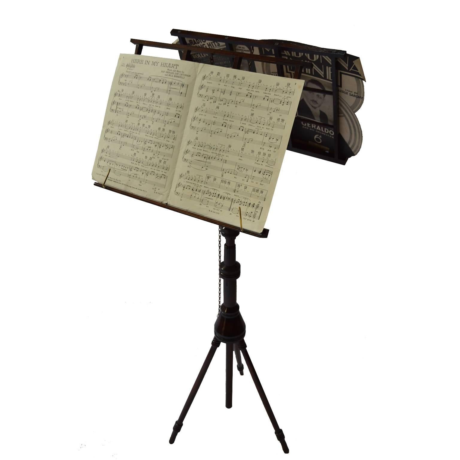Mid-19th Century Early Victorian Music Book Stand