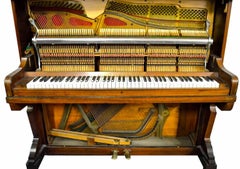 Bogs & Voight Upright Piano in Walnut Art Deco Finish