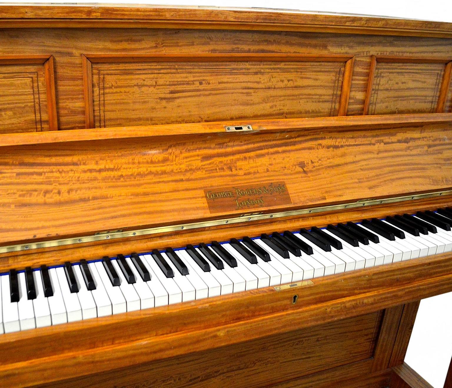 George Rogers made pianos of very high quality. The London based company started making pianos in 1843 and throughout the company's history it built up an outstanding reputation supplying leading concert halls, musical institutions and music lovers