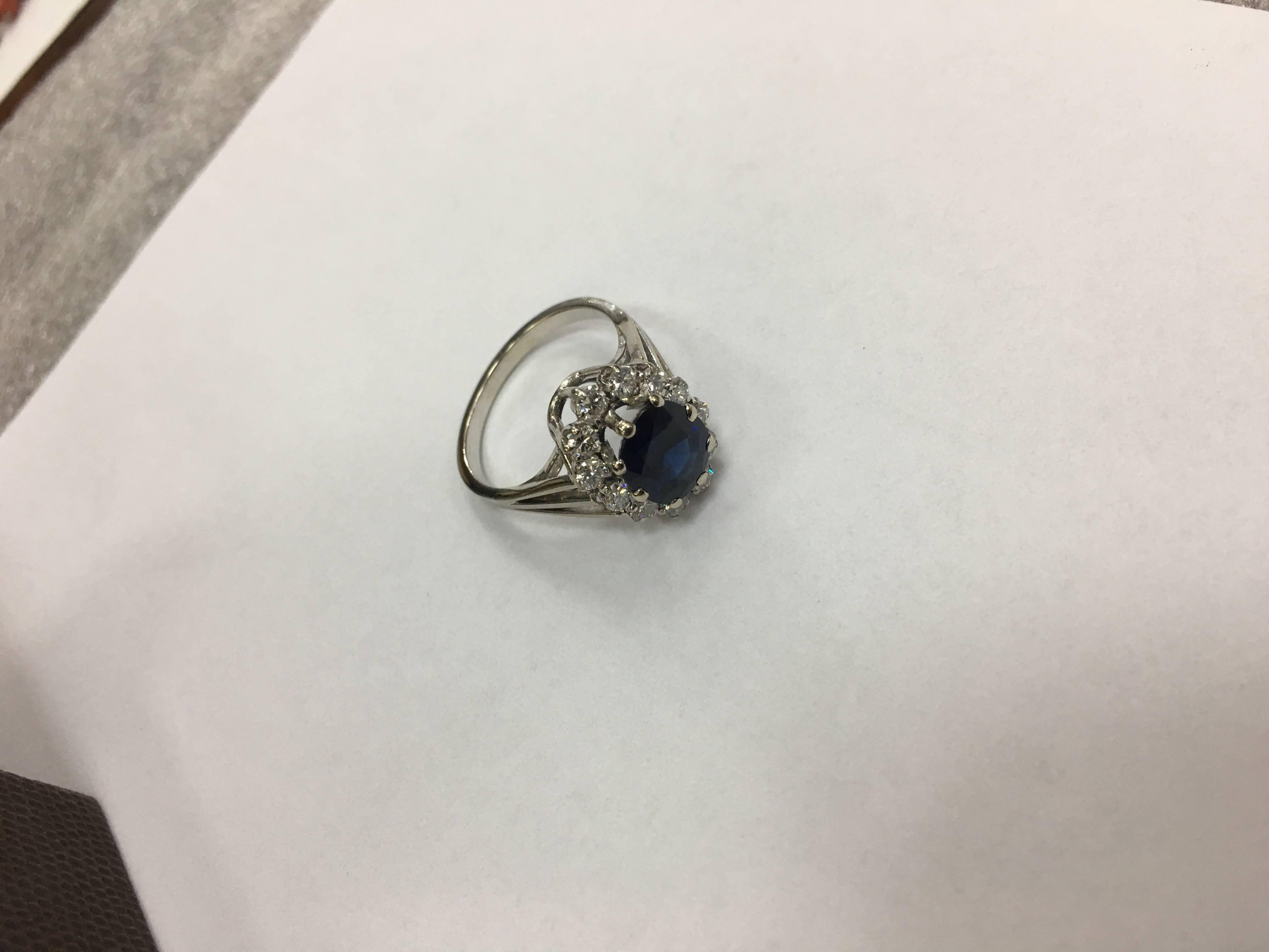 Empire White Gold Diamond Ring with Certificate