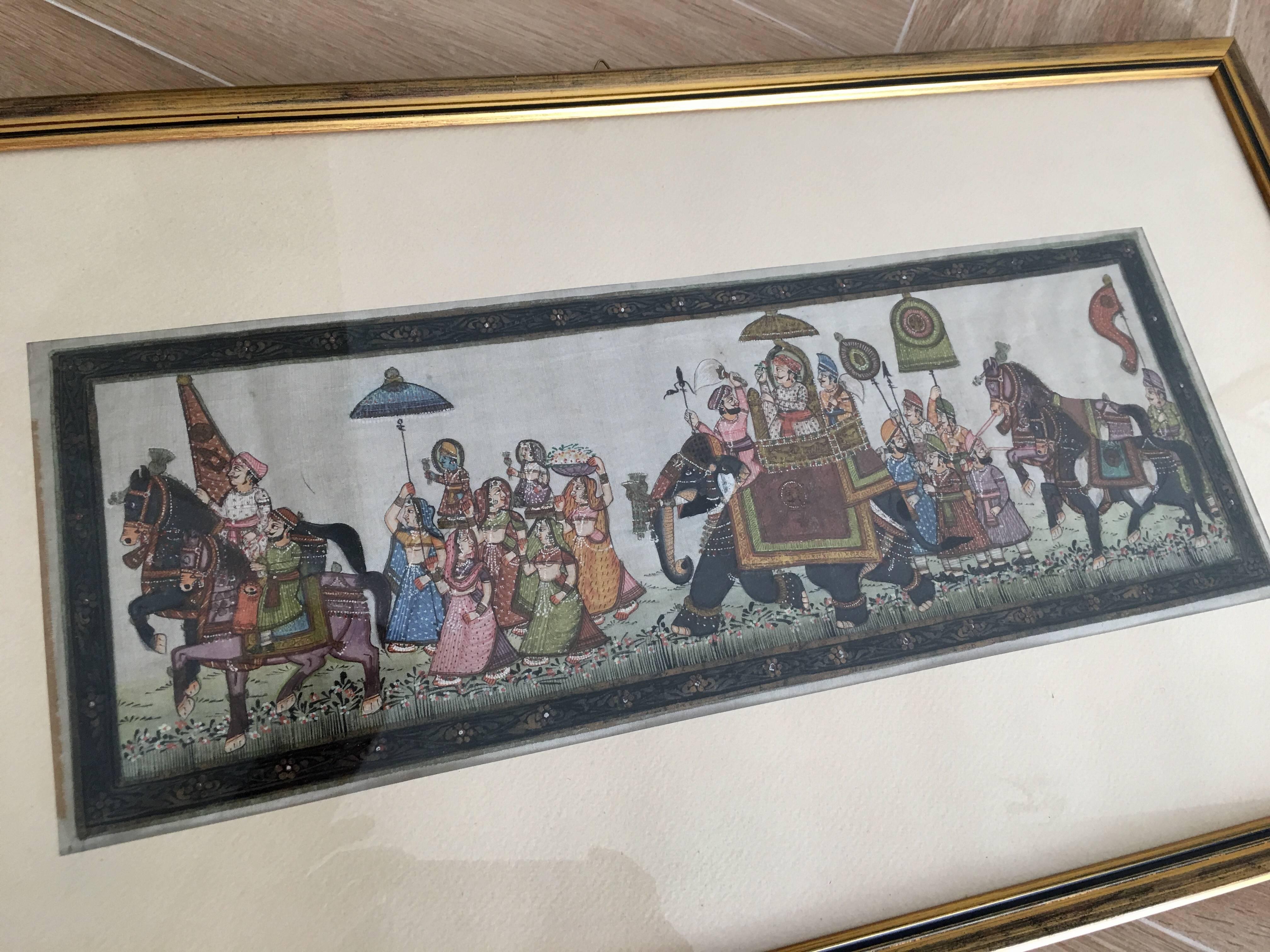 Anglo-Indian 20th Century Miniature Indian Scene Painting