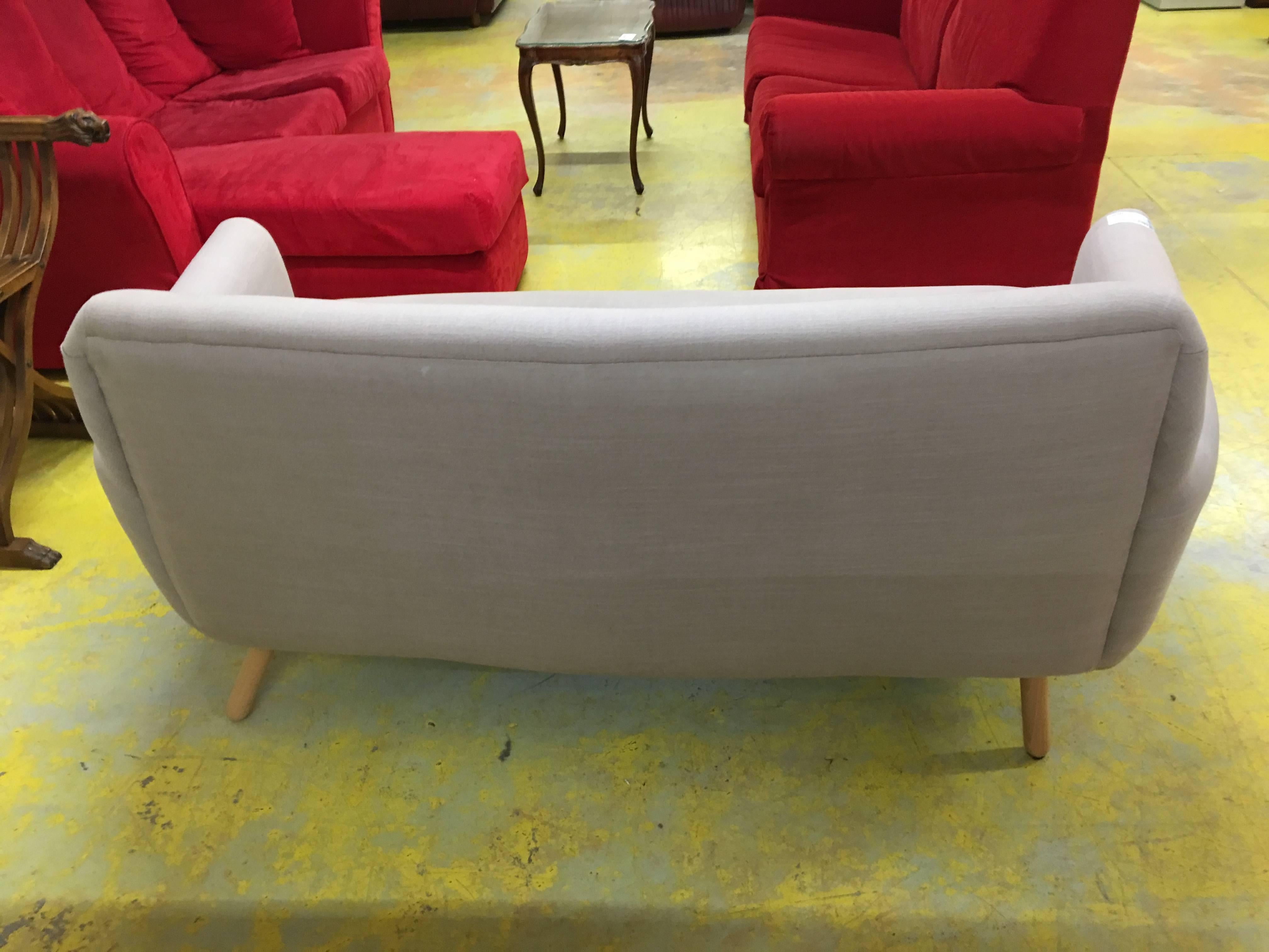 Mid-Century Modern Midcentury Italian Beige Sofa