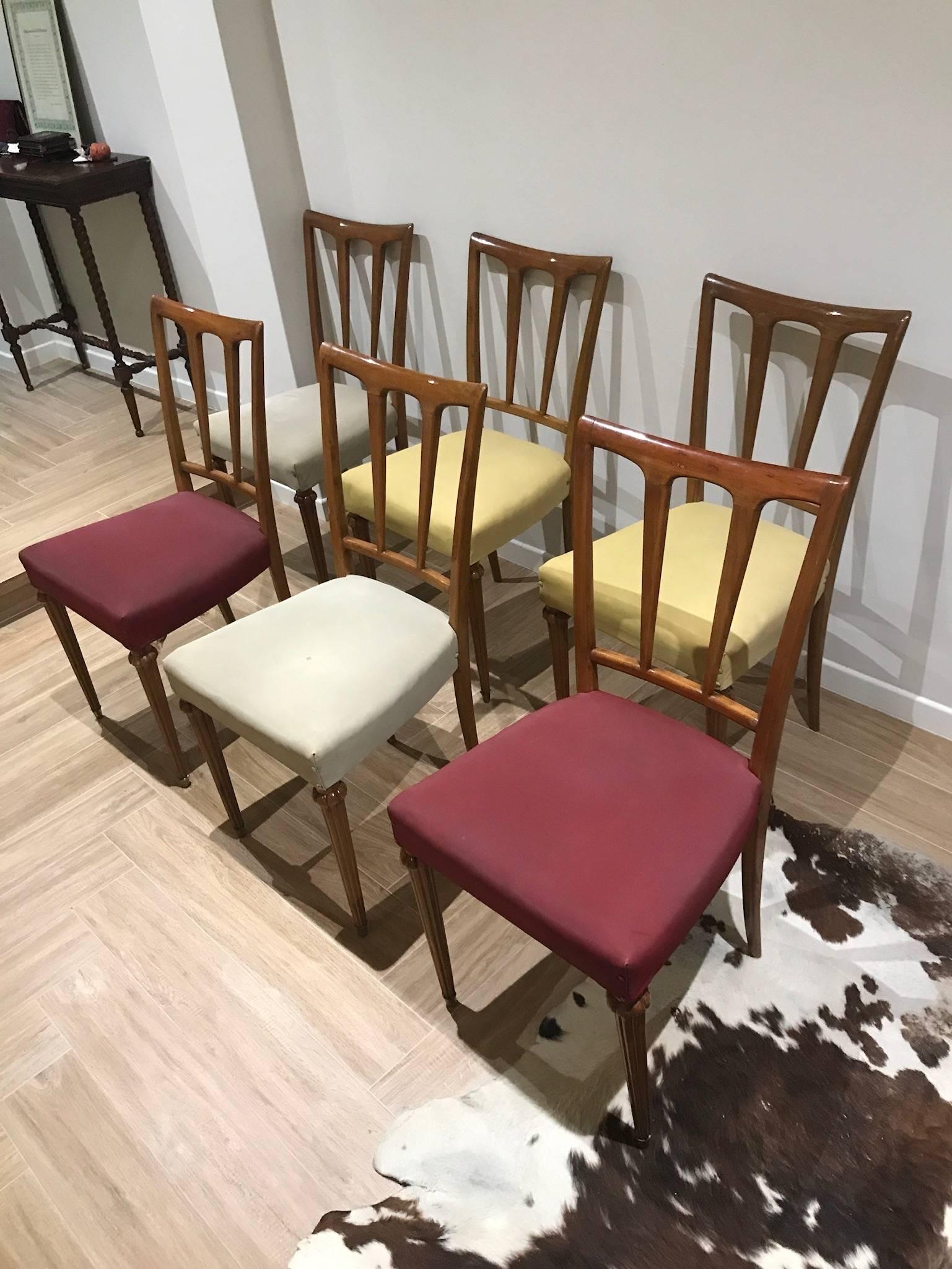 6 Dining Chairs by Paolo Buffa , 1950s 2