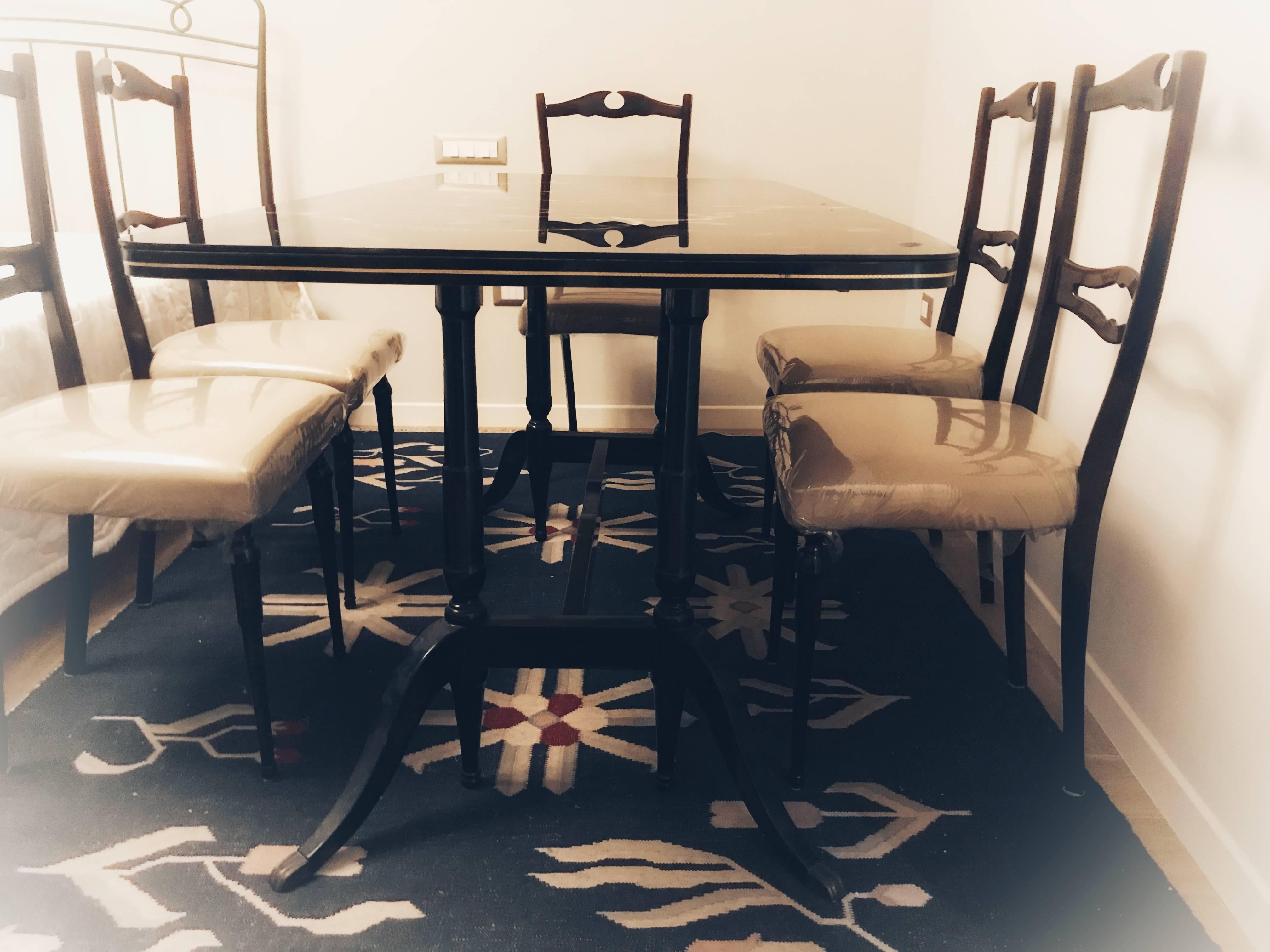 Midcentury Dining Room Set, Paolo Buffa Style , Italy In Good Condition In Sofia, BG