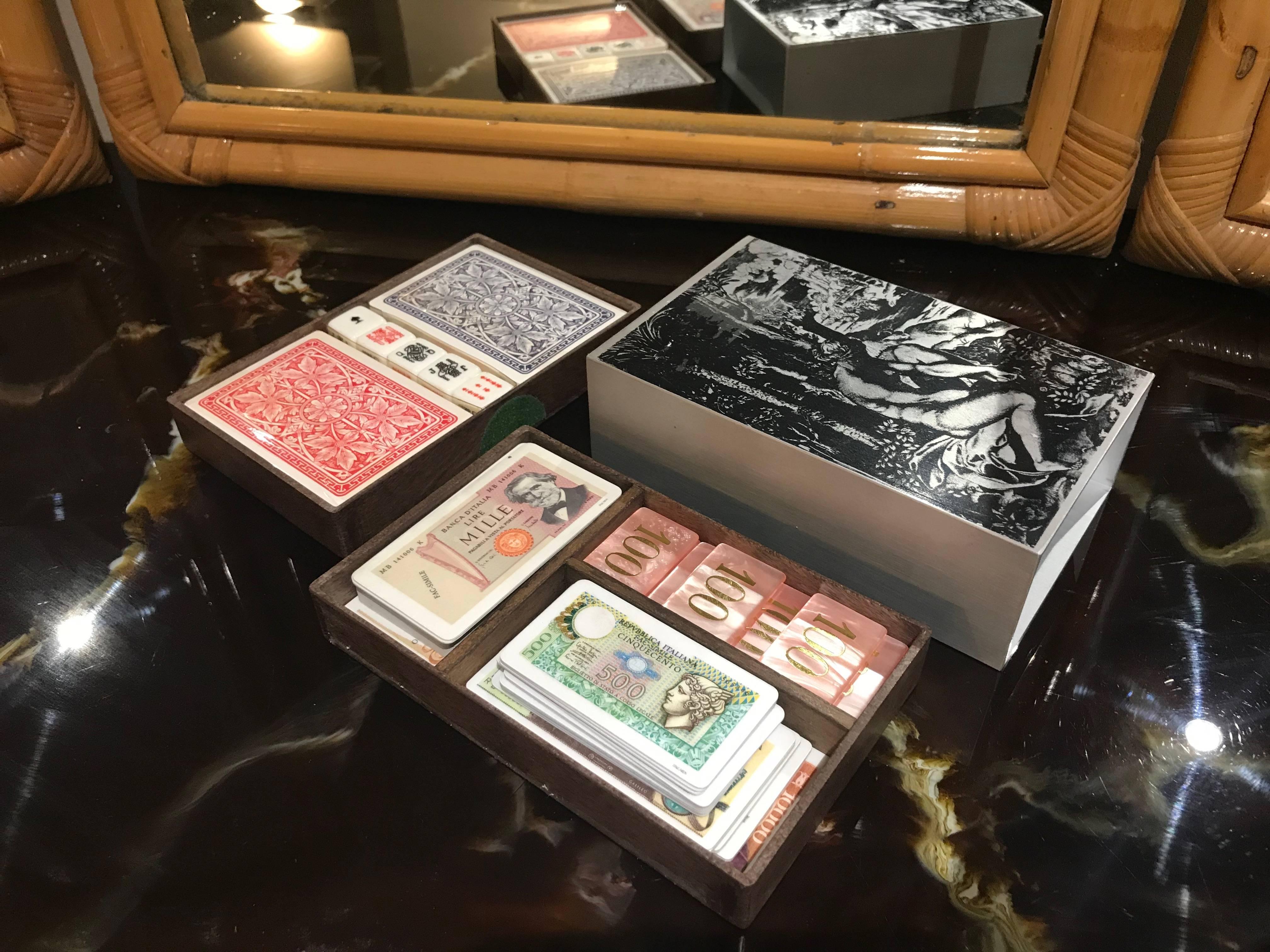 Mid-Century Modern Italcards Game Box, 1970s