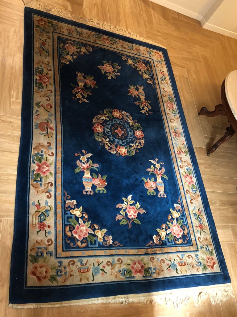 Italian Floral Wool Carpet 2,50 m at 1stDibs