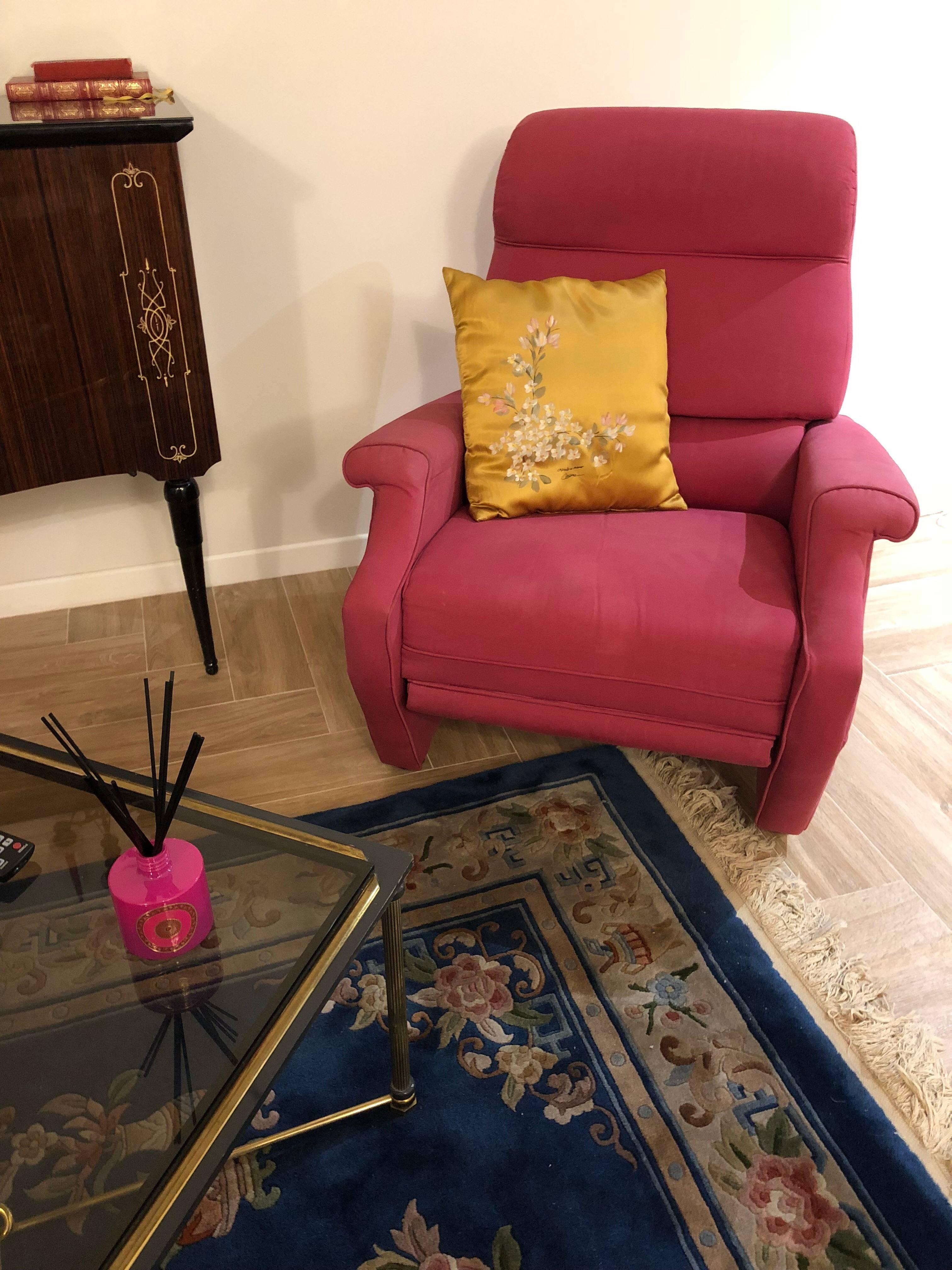Mid-Century Modern Italian Pink Armchair 1960's 