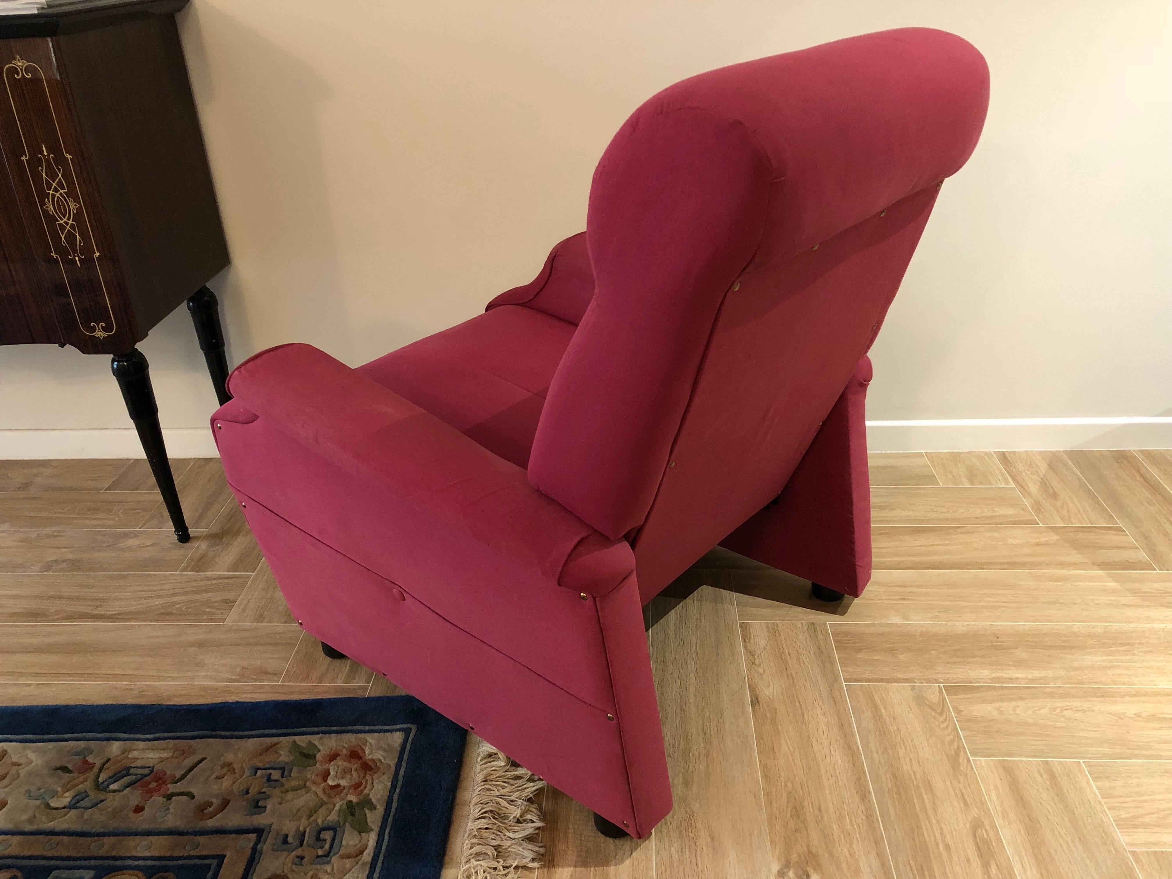 Mid-20th Century Italian Pink Armchair 1960's 