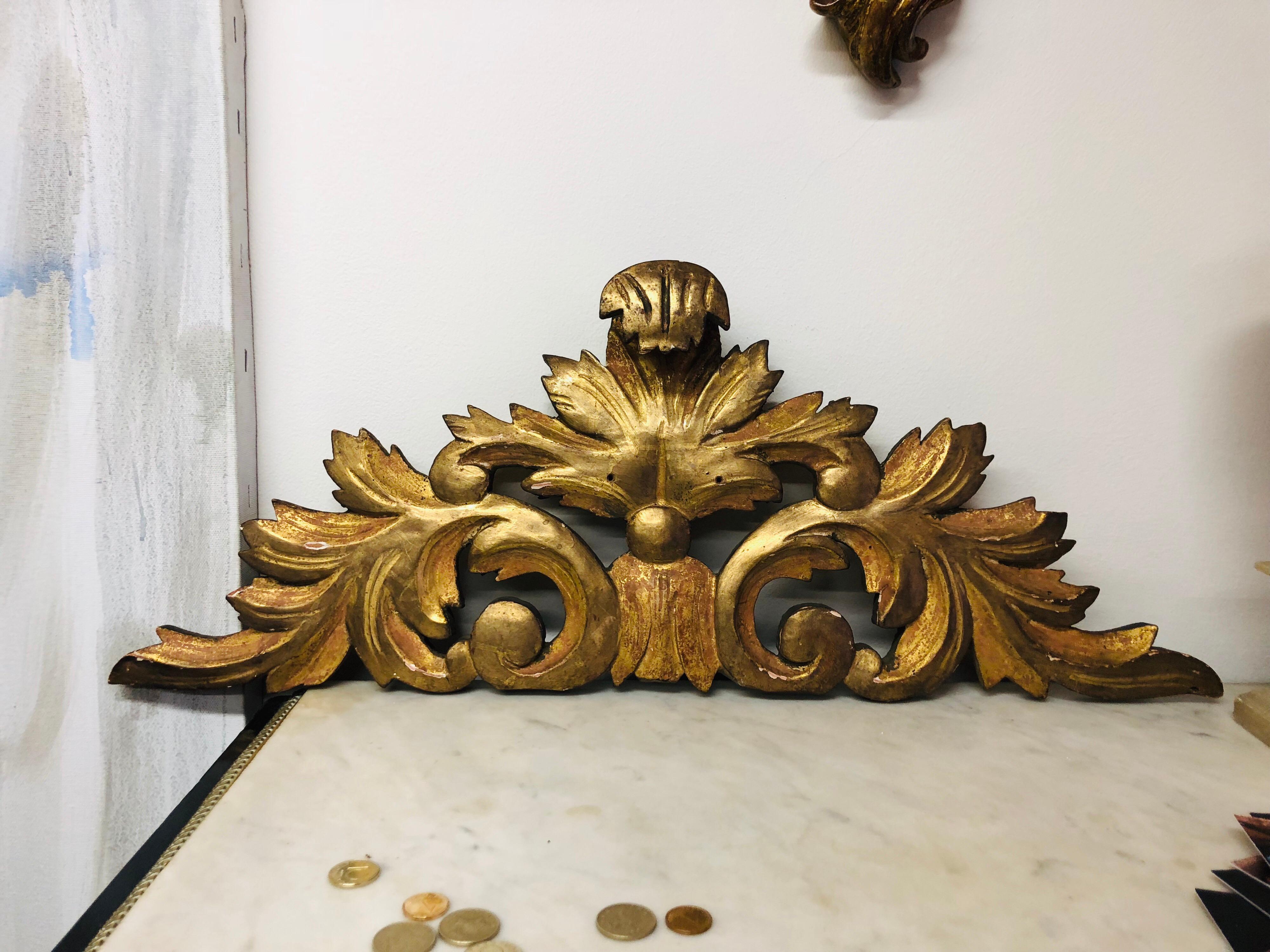 19th Century French Giltwood Decorative Element 2
