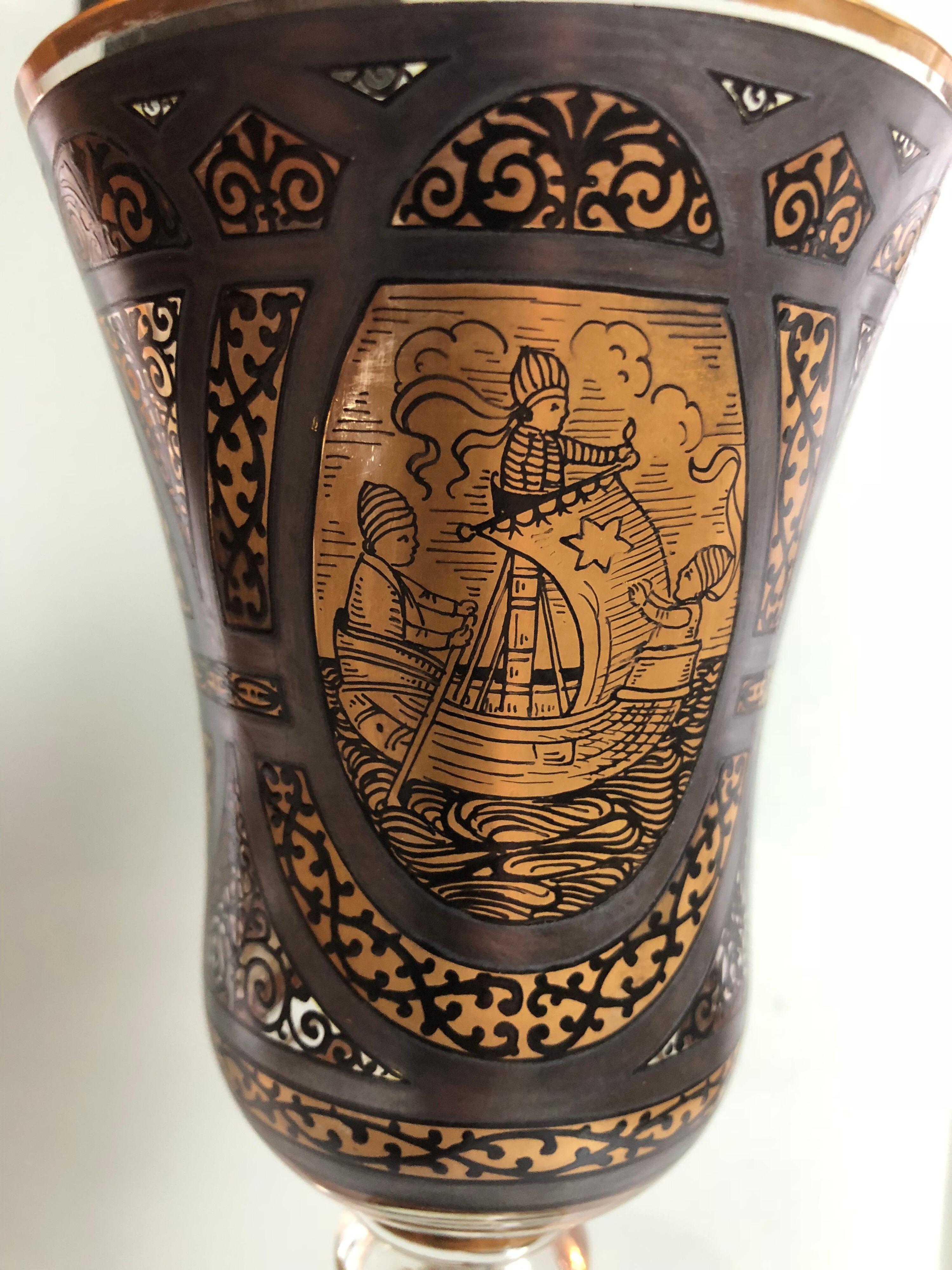 Golden Age Enameled Dokkum, Glass Motiv Goblet (Renaissance)