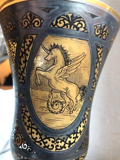 Golden Age Enameled Dokkum, Glass Motiv Goblet