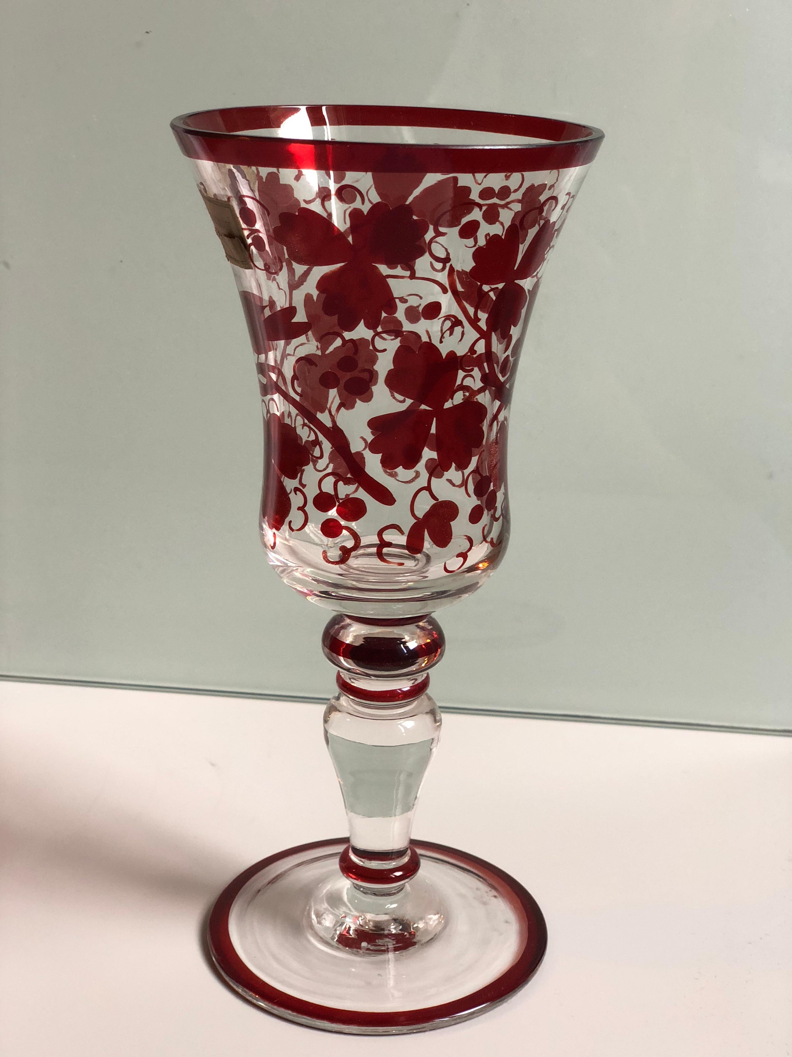 The Egermann Company, dating back to the early 1800s, specializes in hand decorated glass with each piece posing a decorative and highly art oriented character. Egermann’s main claim to fame is its invention in 1832 of a process called “red