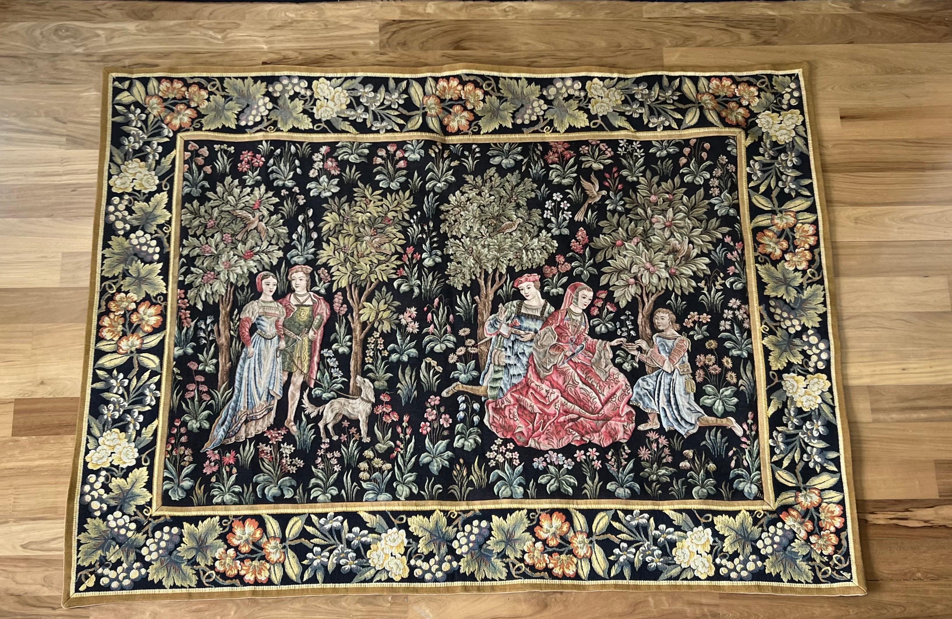 20th Century French Wool Tapestry Attributed to the Aubusson Manufacture For Sale 6