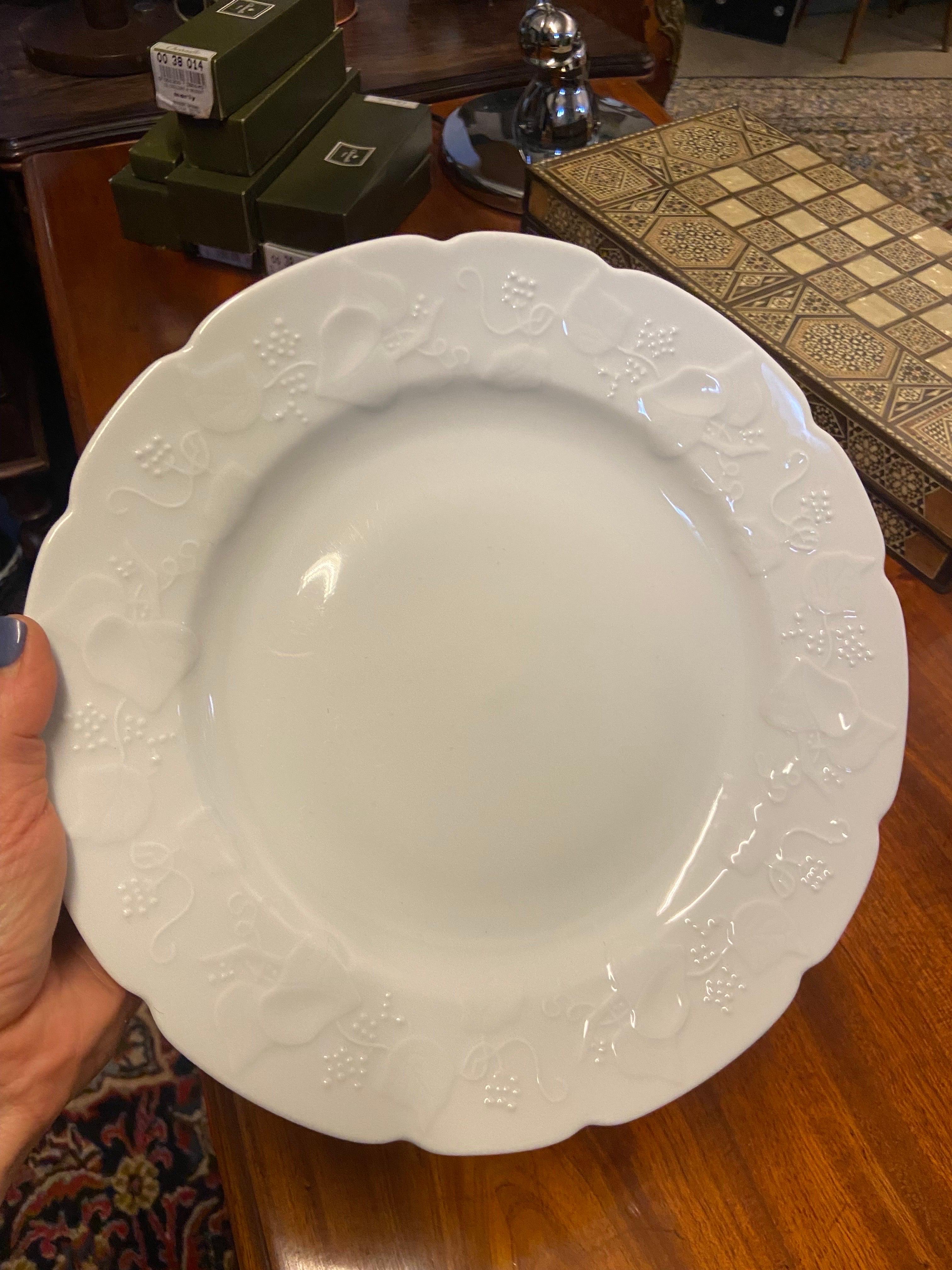 French Set of Eleven Dinner Plates by Lierre Sauvage CNP For French Set of Eleven Dinner Plates by Lierre Sauvage CNP For