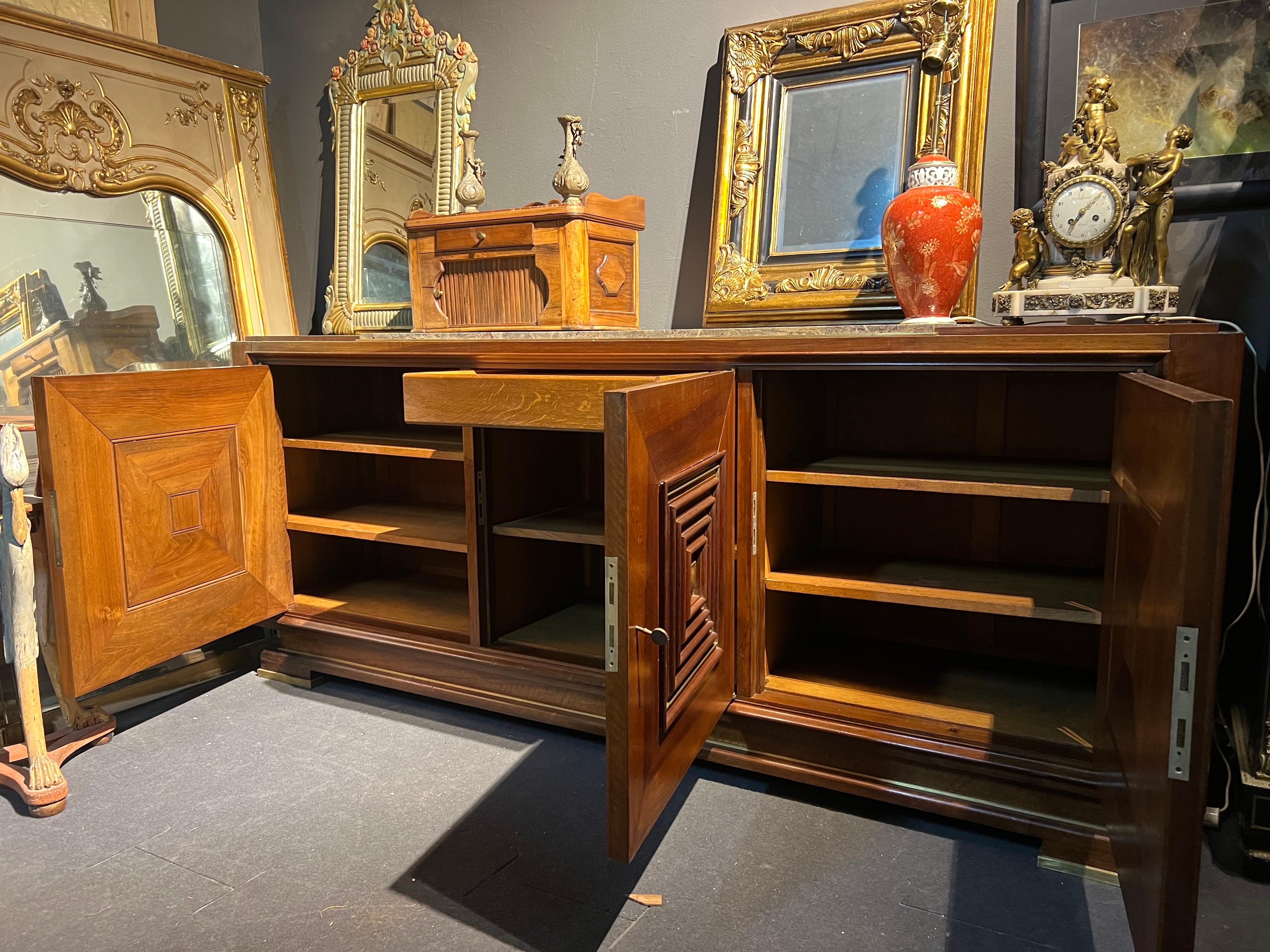 Grande credenza francese d'epoca in mogano attribuita a Maxime Old 1910-1991 in vendita 7