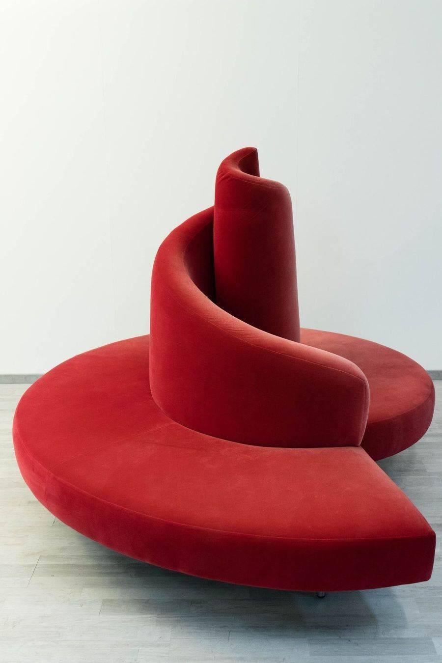 round red couch