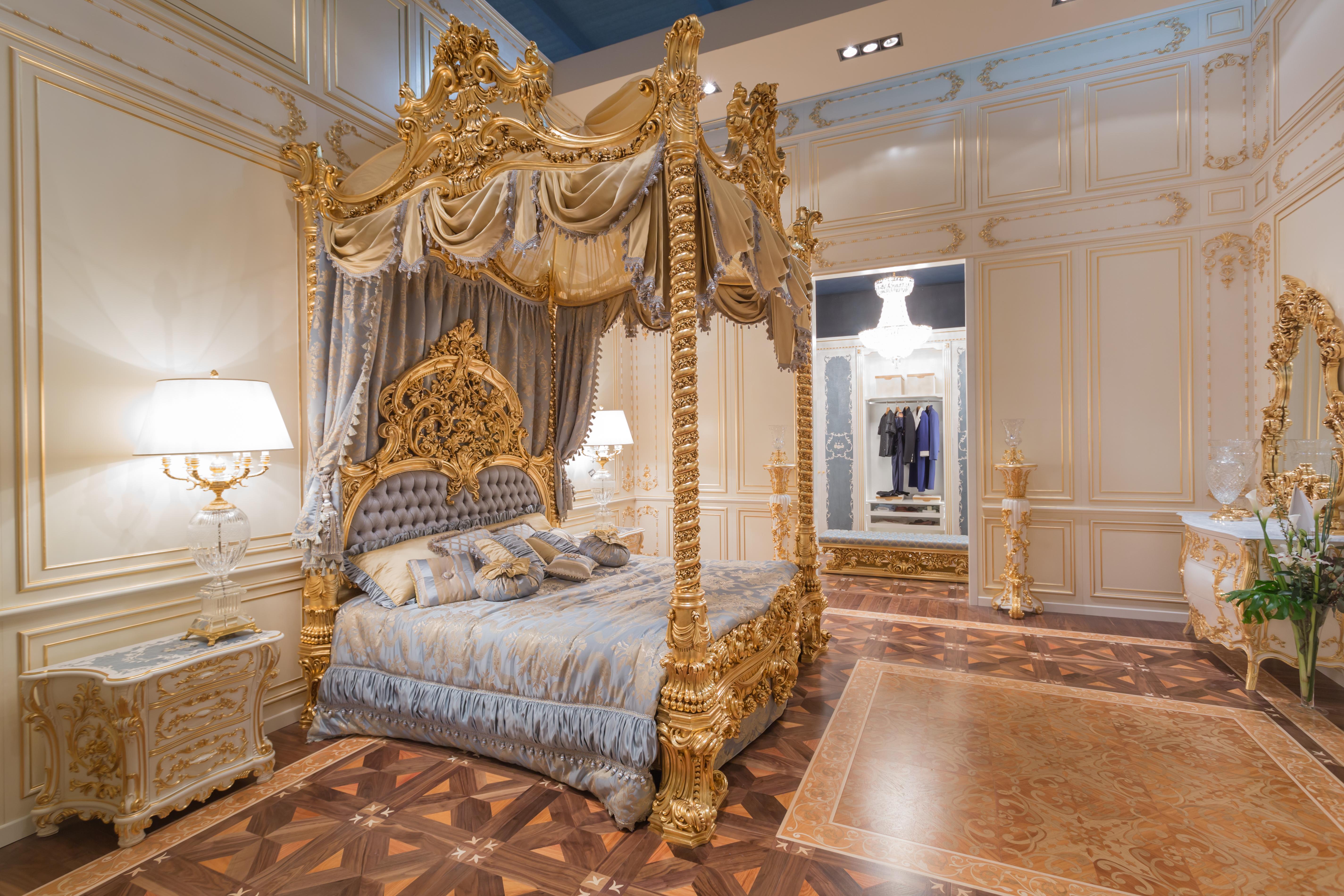 Contemporary Magnificent Personalized Classical Italian Canopy Bed Frame