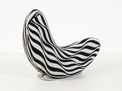 Fauteuil à bascule italien du milieu du siècle, signé TOSO PIO (1973) et TITO (1971)