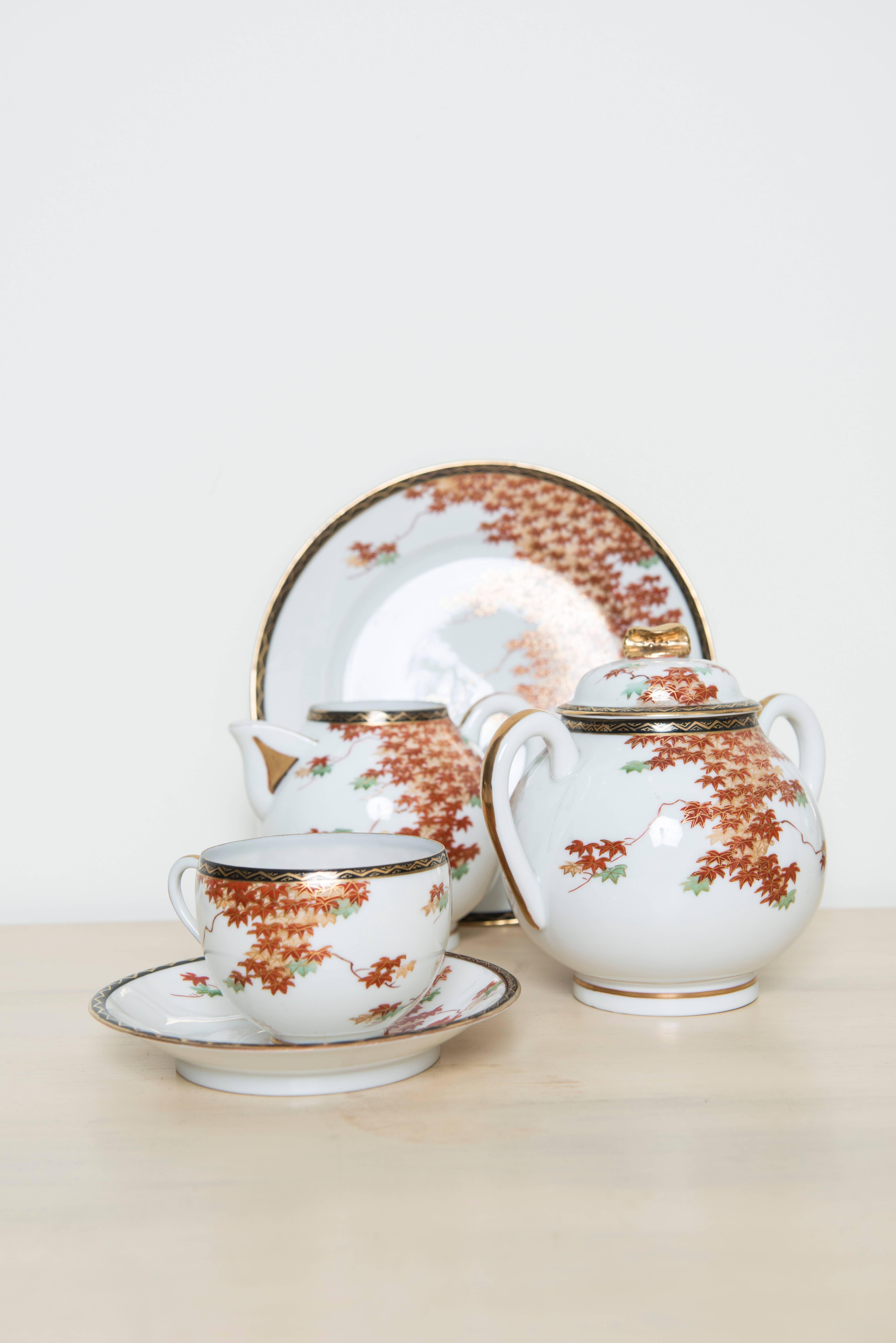 Hand-Crafted Japanese Porcelain Tea Set
