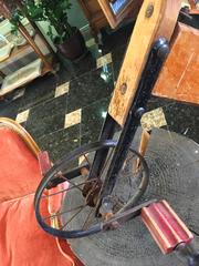 19th Century, Little Bicycle Made of Solid Wood with Metal Wheels