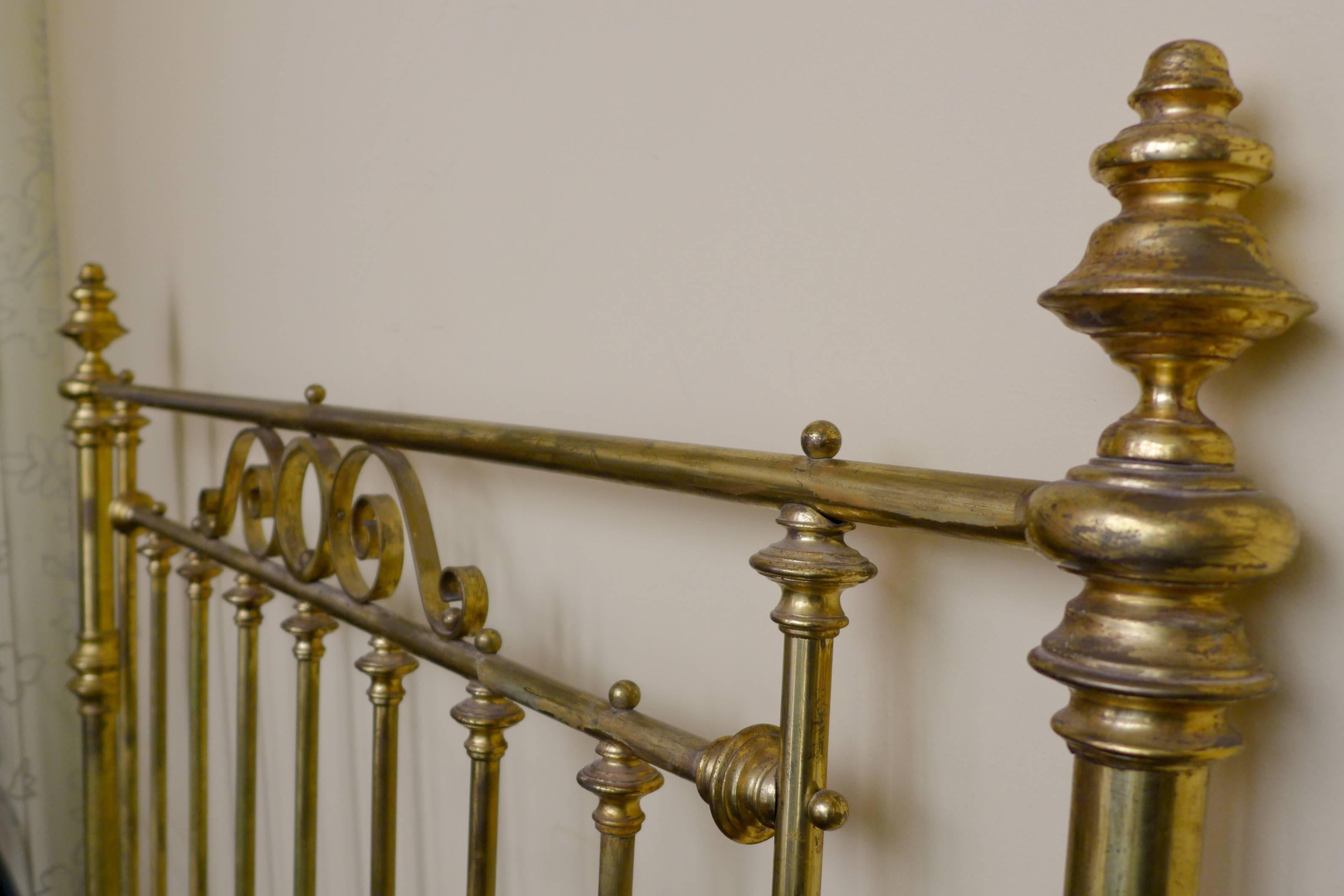 Magnificent 19th Century Brass Bedstead In Good Condition In Sofia, BG