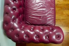 Three-Seat Chesterfield Style Leather Sofa