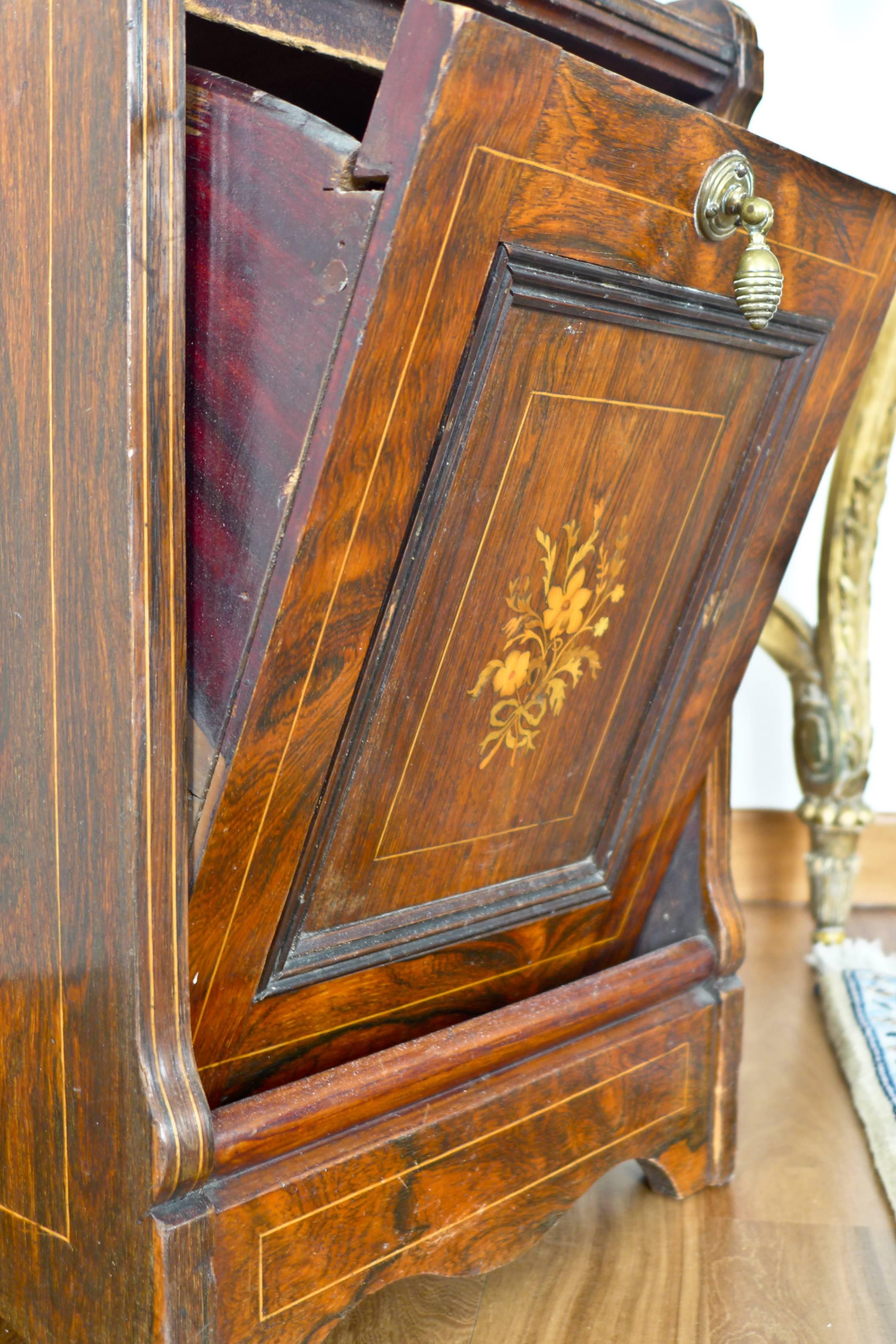 Louis Philippe 19th Century Small Storage Cabinet Made of Palisander Wood For Sale