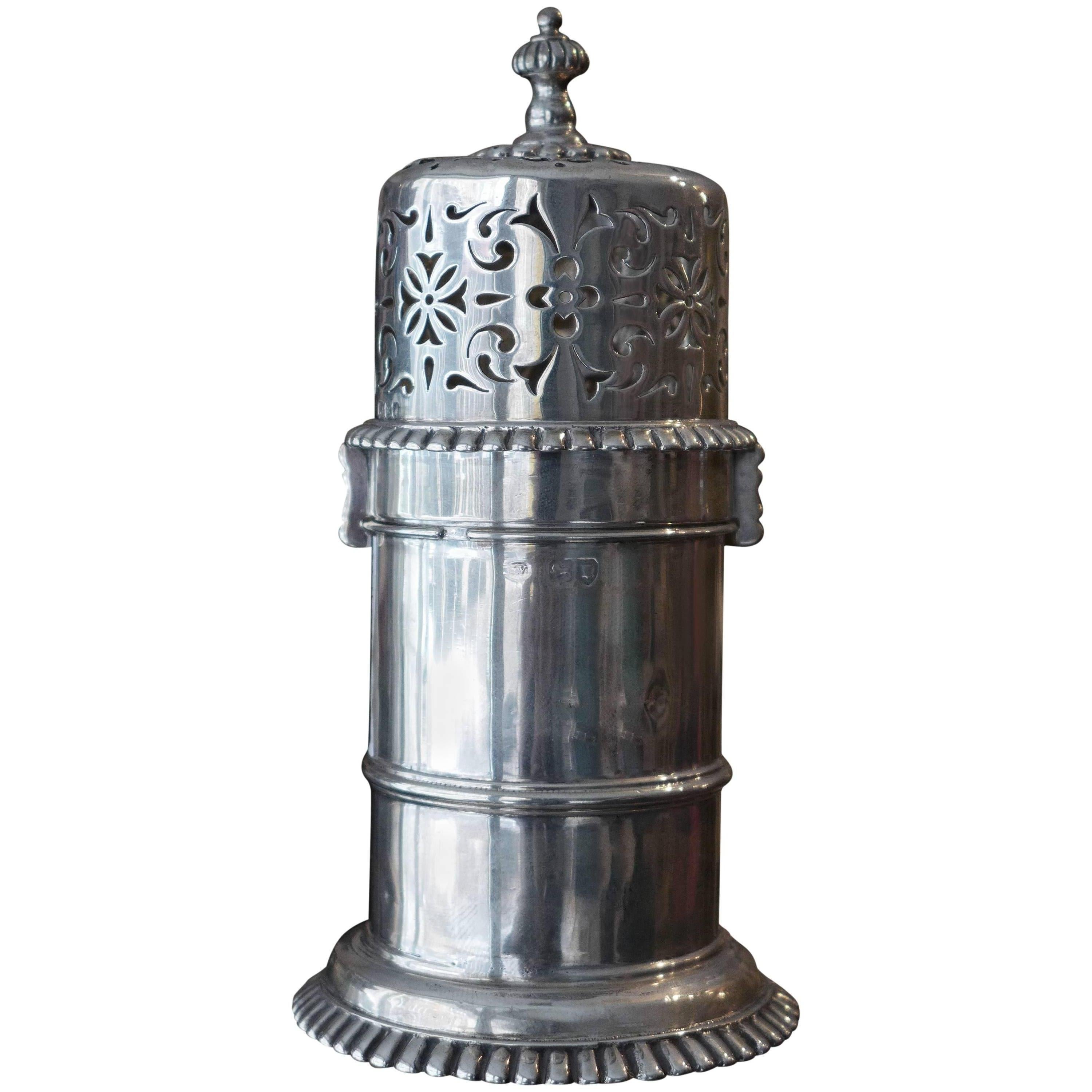 Antique Victorian Silver Lighthouse Style Sugar Caster For Sale