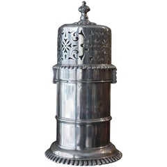 Sucrier antique victorien en argent de style phare de phare