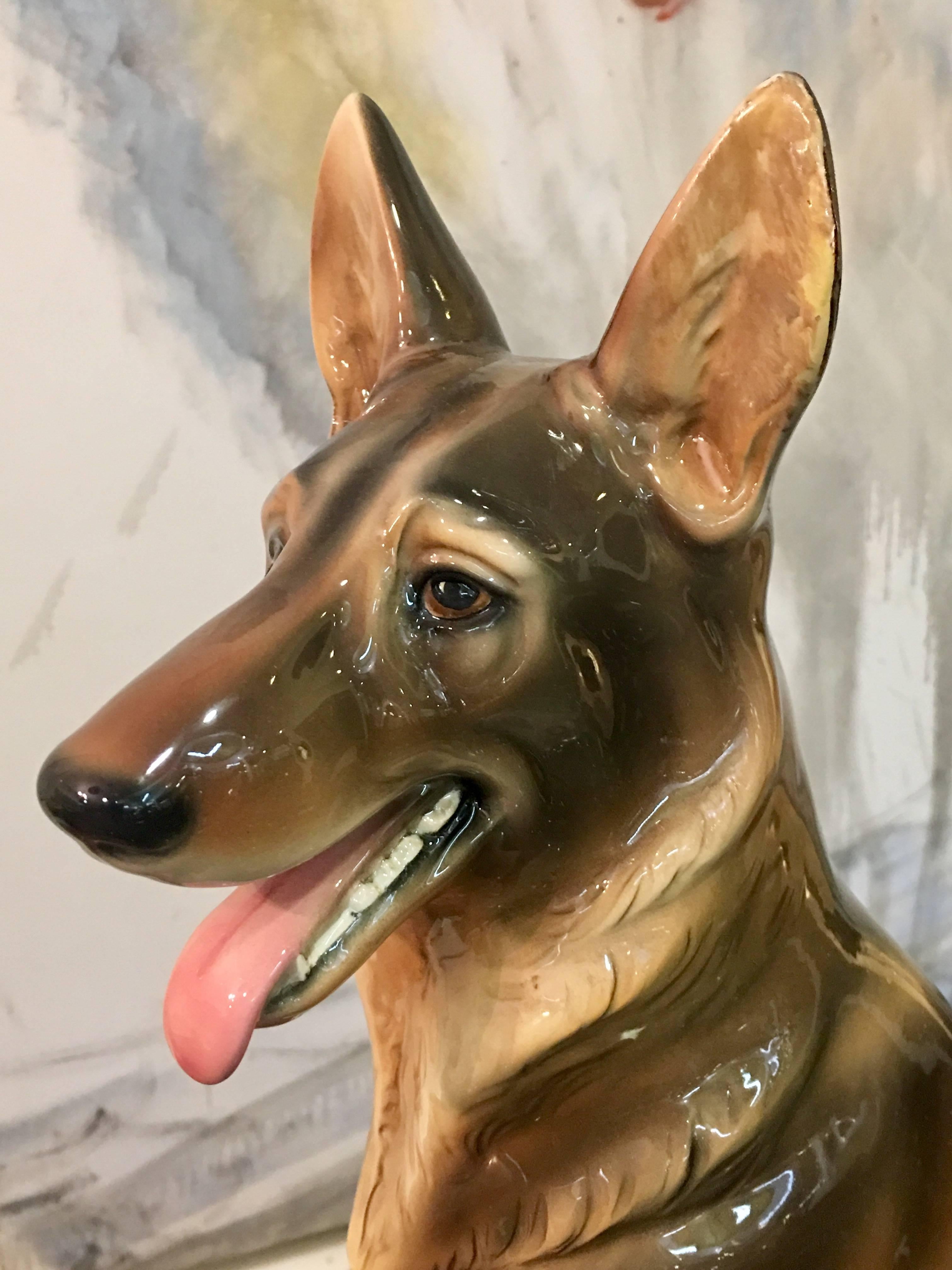 Hand-Painted Thomasch Vienna Ceramic Dog