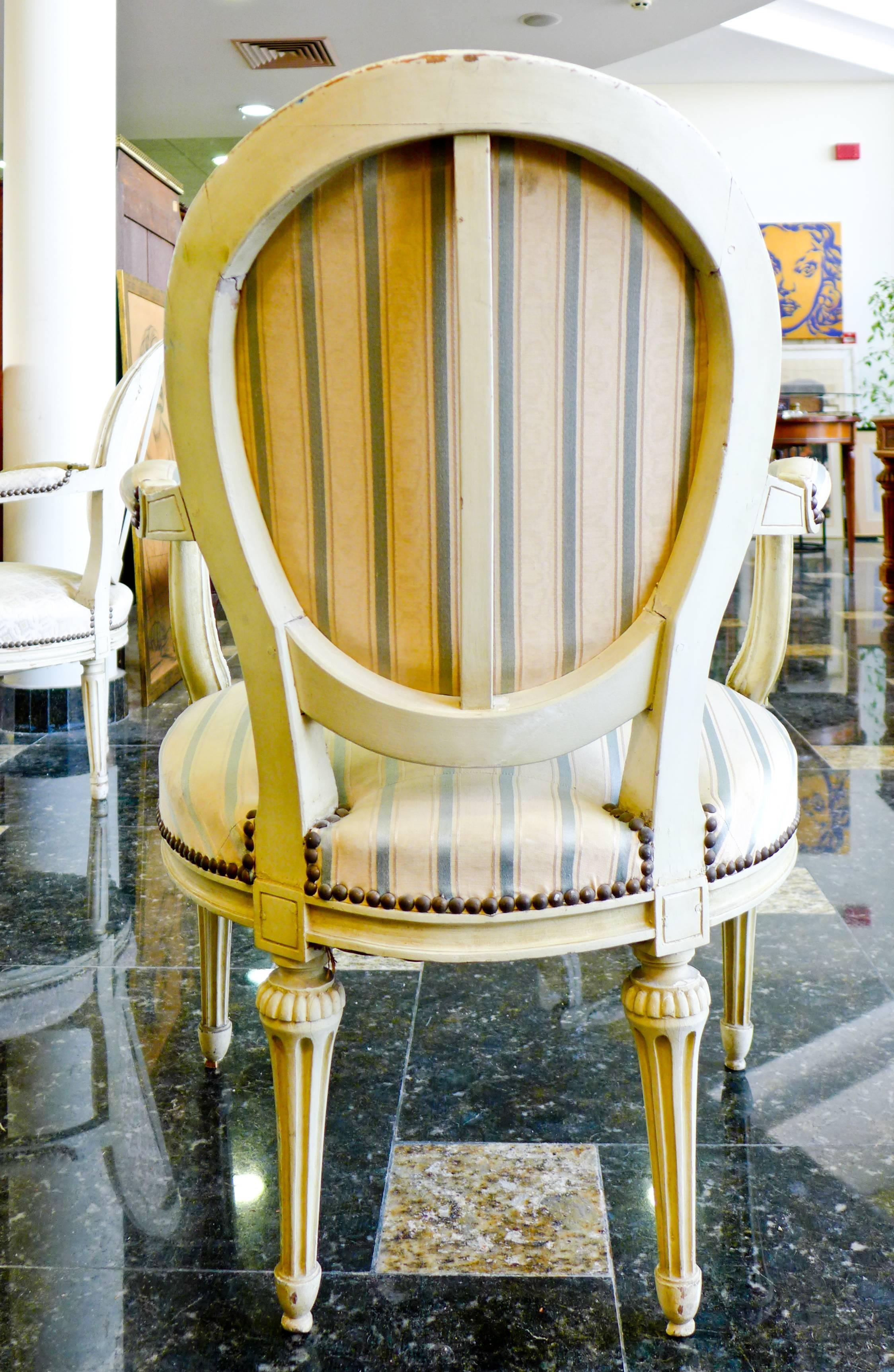 French Elegant Antique Armchair from France, circa 1860 For Sale