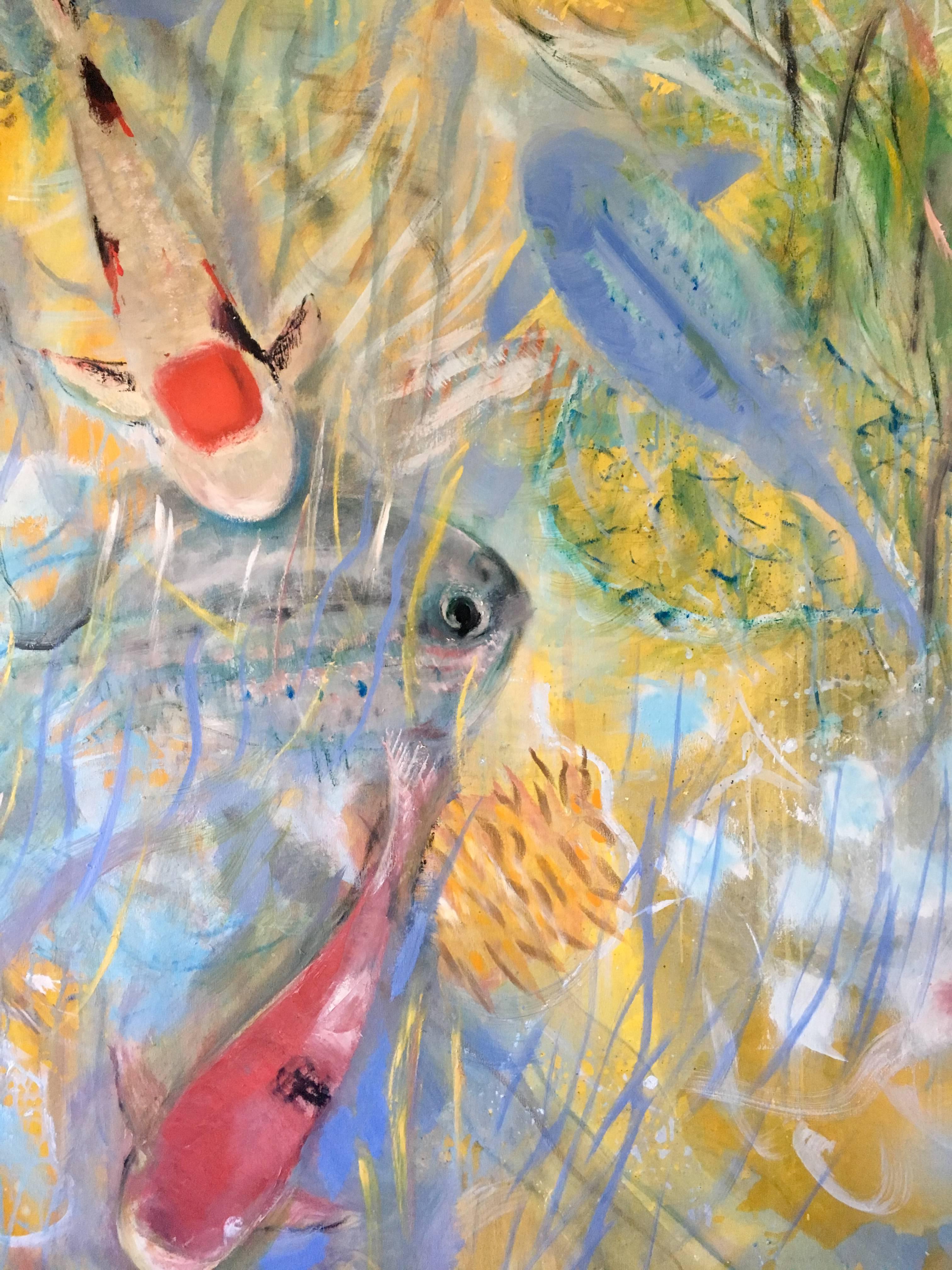 Bulgarian Greddy Assa, Koi Fish Painting on Canvas by Greddy Assa