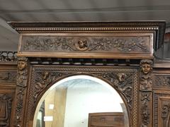 19th Century Antique Italian Carved Walnut Large Wardrobe