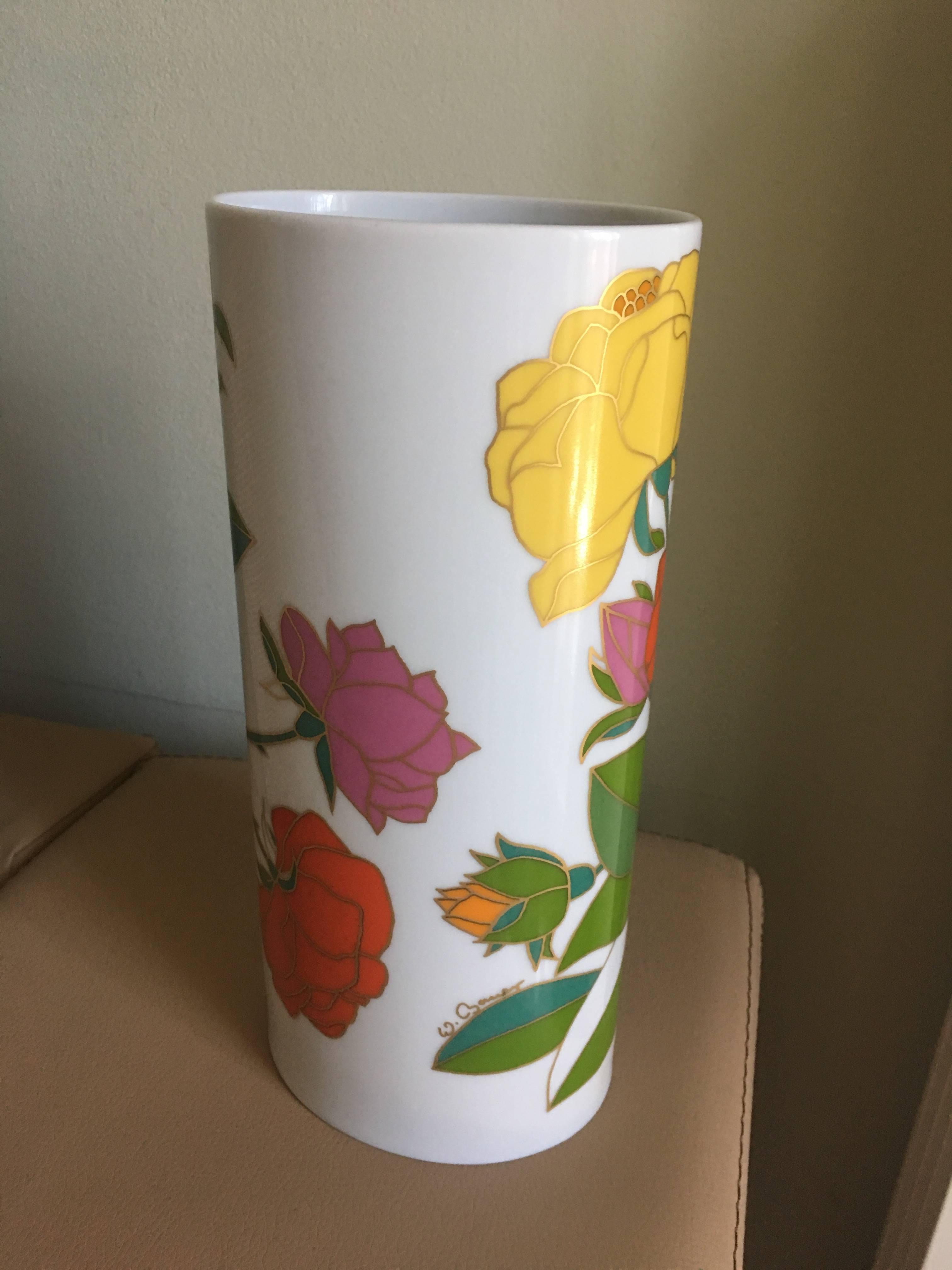 German Rosenthal Flower Porcelain Vase