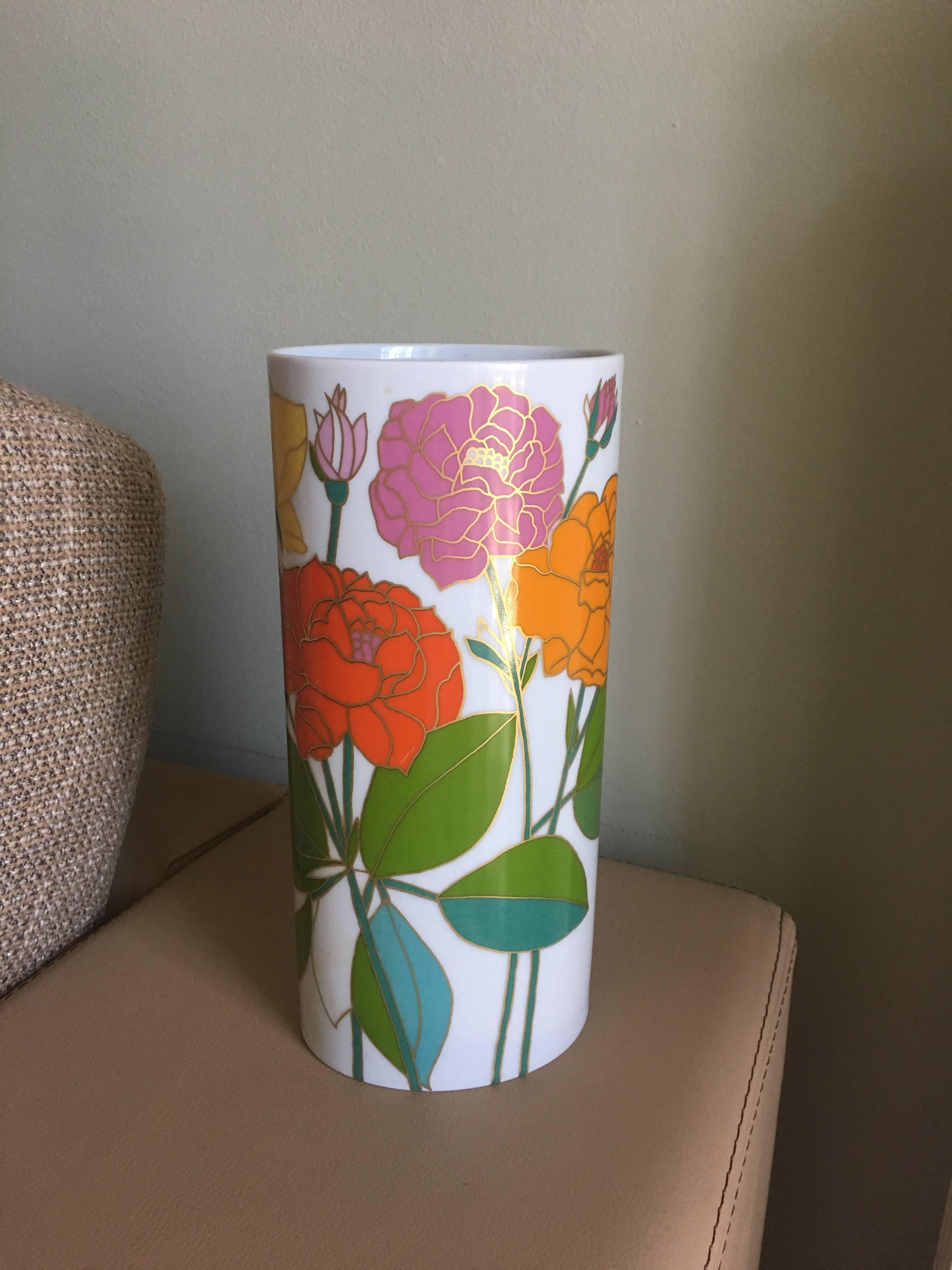 20th Century Rosenthal Flower Porcelain Vase