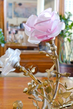 19th Century French Appliqué in Gilt Bronze with Crystal Roses, Napoleon III