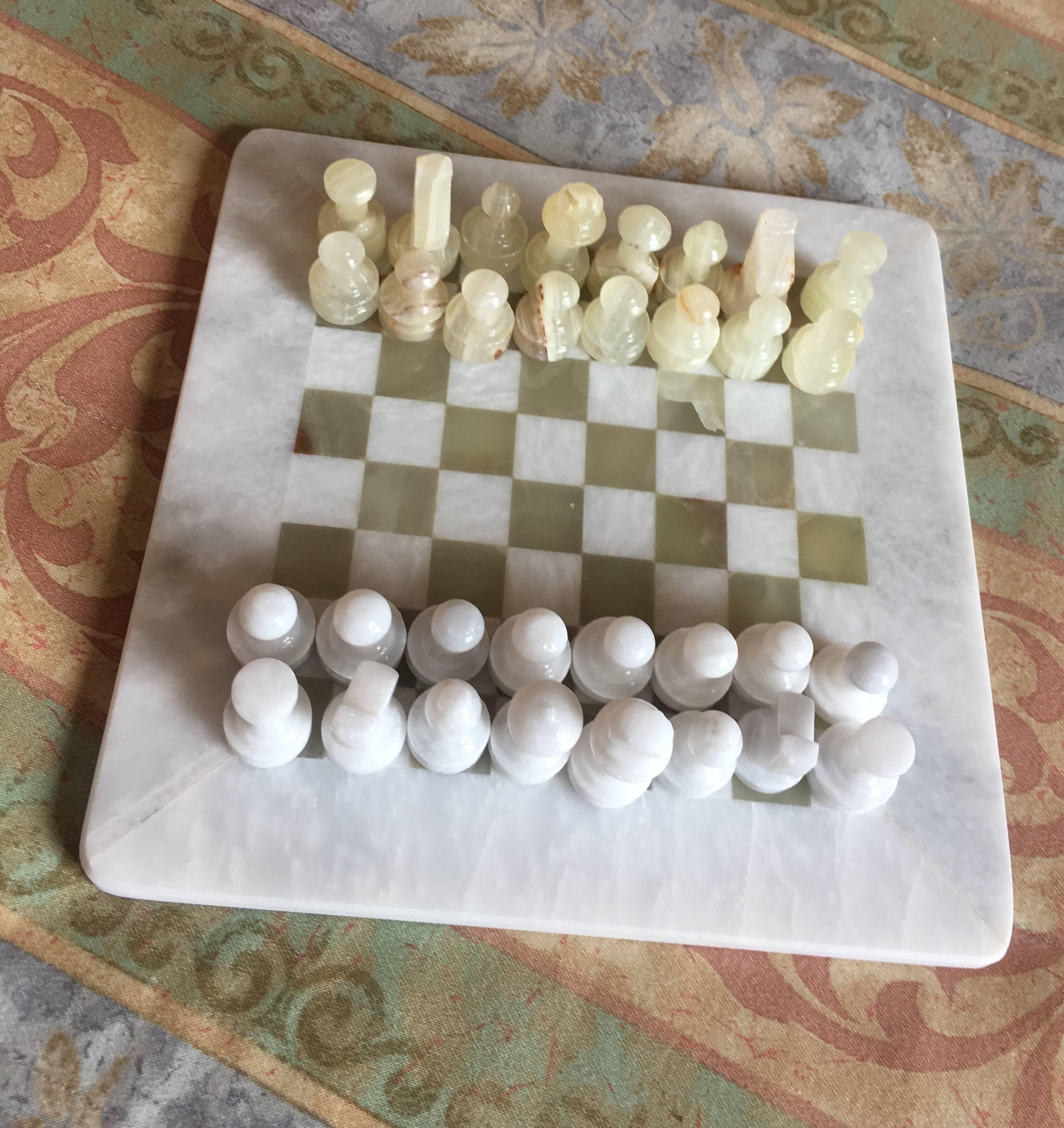 green onyx chess set