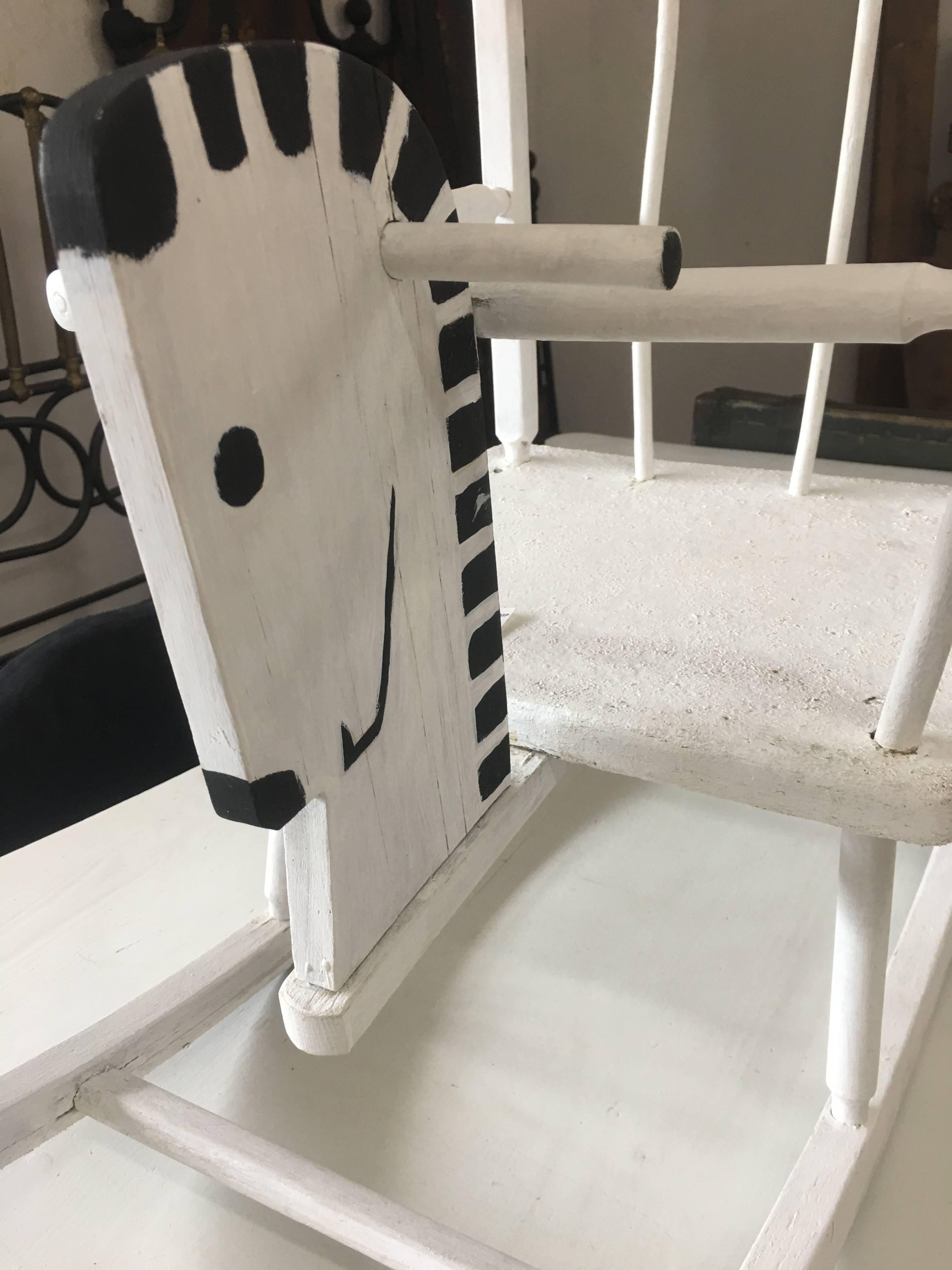 White wooden children's rocking chair horse in perfect condition!

A beautiful and simple style amazing piece!
 