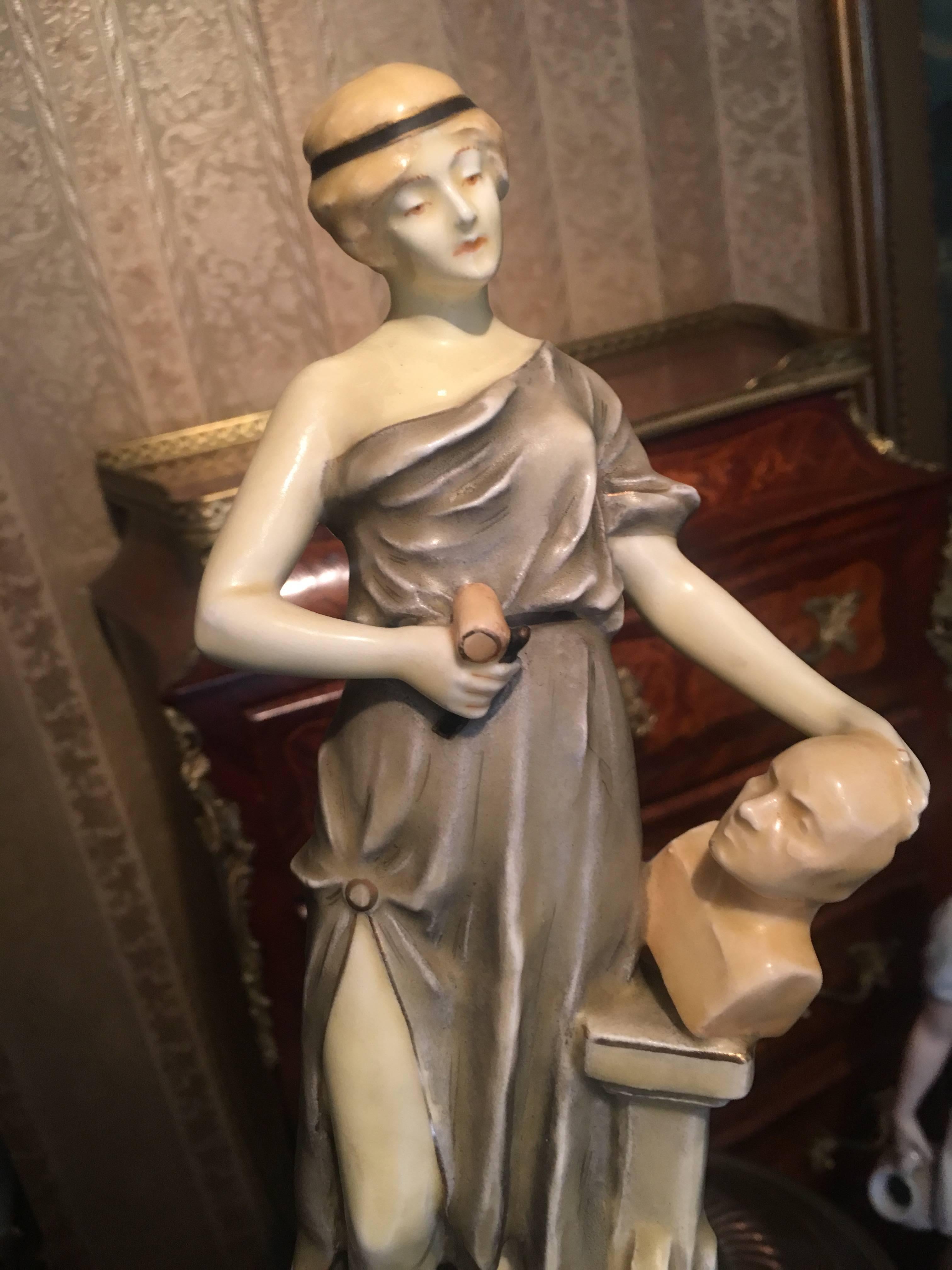 Austrian Royal Vienna Artist and Sculptor Ceramic Women