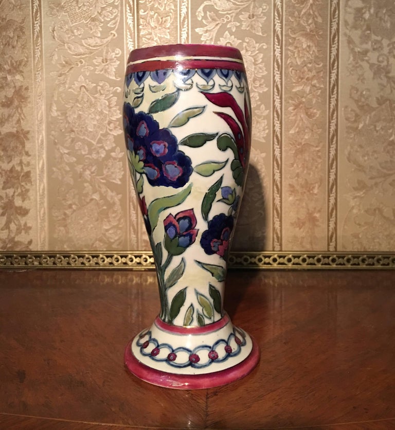 Zsolnay of Pecs Hungary Ceramic Vase at 1stDibs