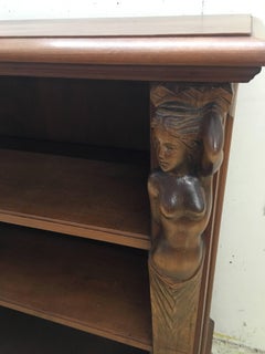 Italian Baroque Carved Wood Bookshelf