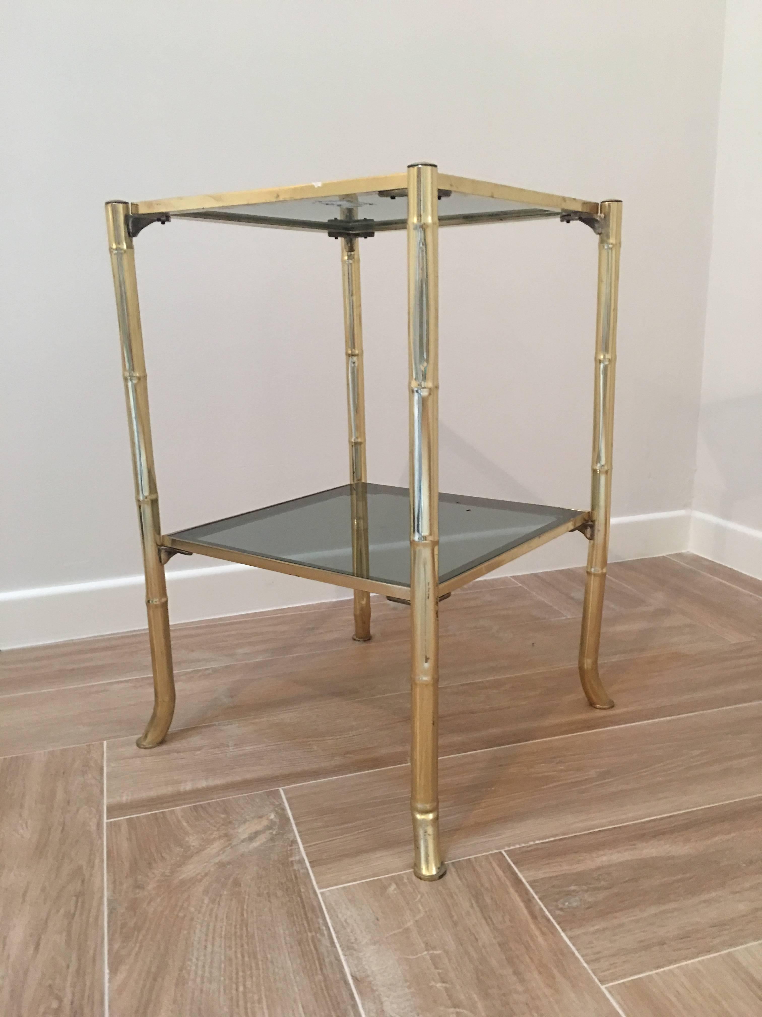 Mid-Century Modern Small Italian Glass Design Side Table