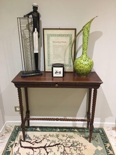 Console a spirale italiana in legno della fine del XIX secolo