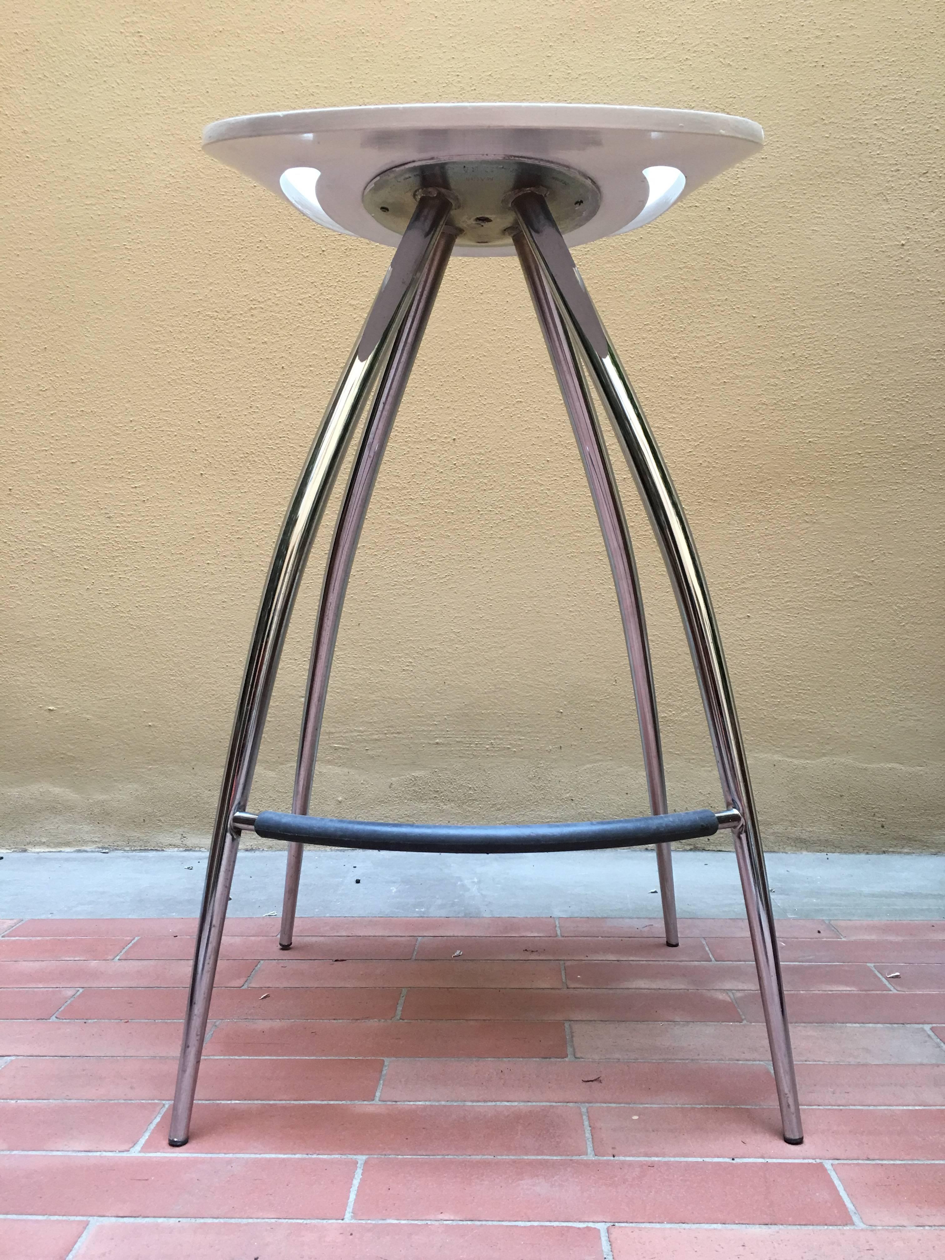 SALE Design Italian Lyra White Bar Stool Magis, Herman Miller In Good Condition In Sofia, BG